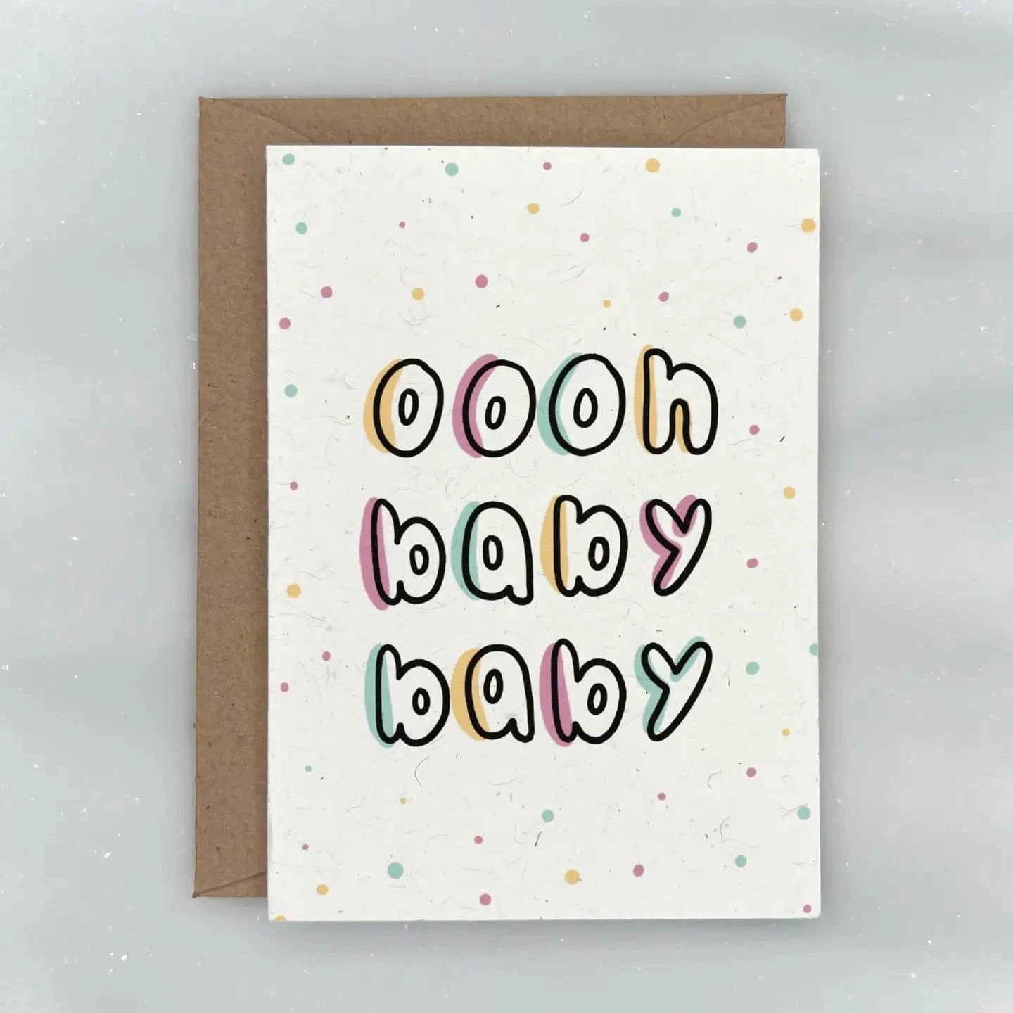 Oooh Baby Baby - Baby Shower Gift Enclosure Card Lemon Doodle Lil Tulips