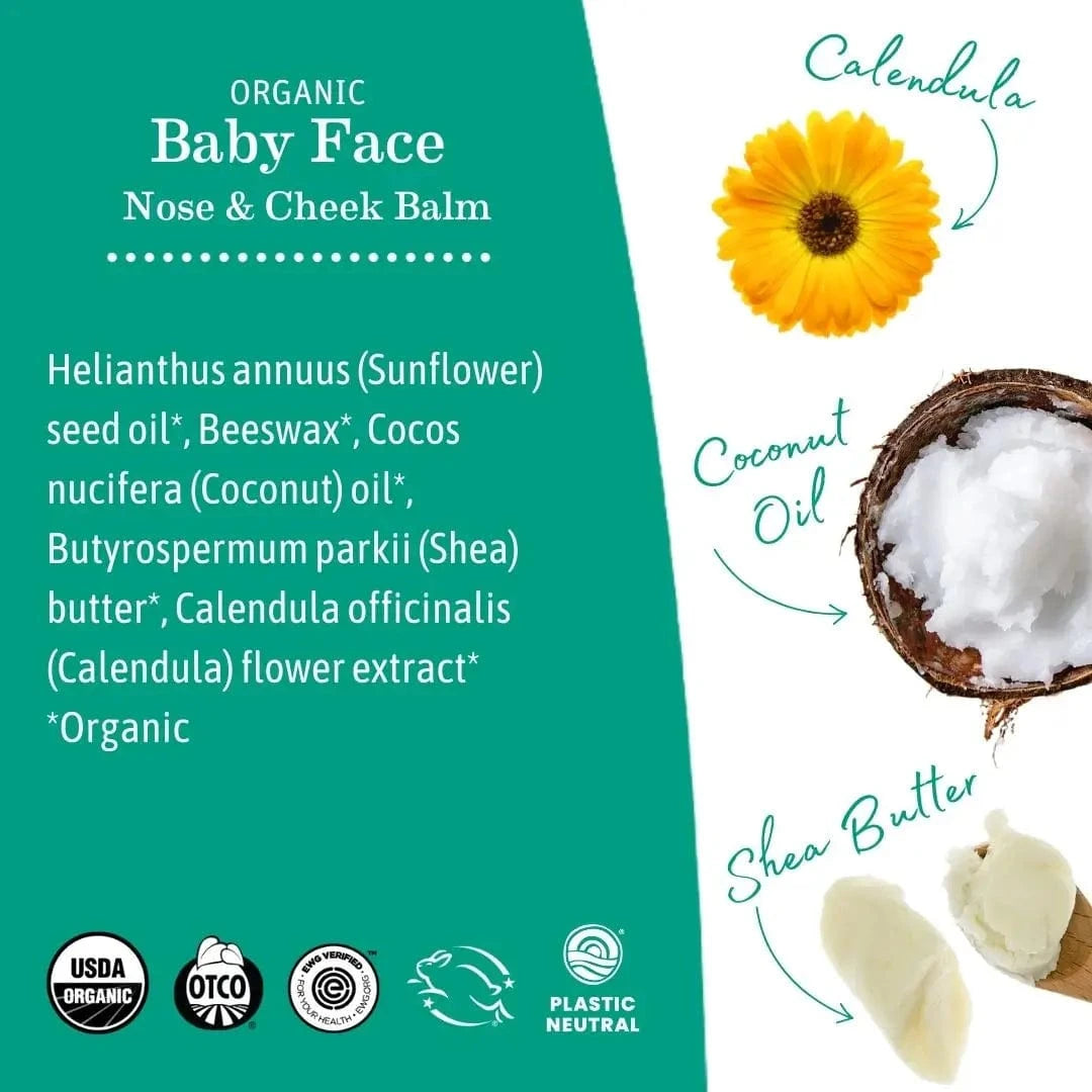 Organic Baby Face Nose and Cheek Balm Earth Mama Organics Lil Tulips