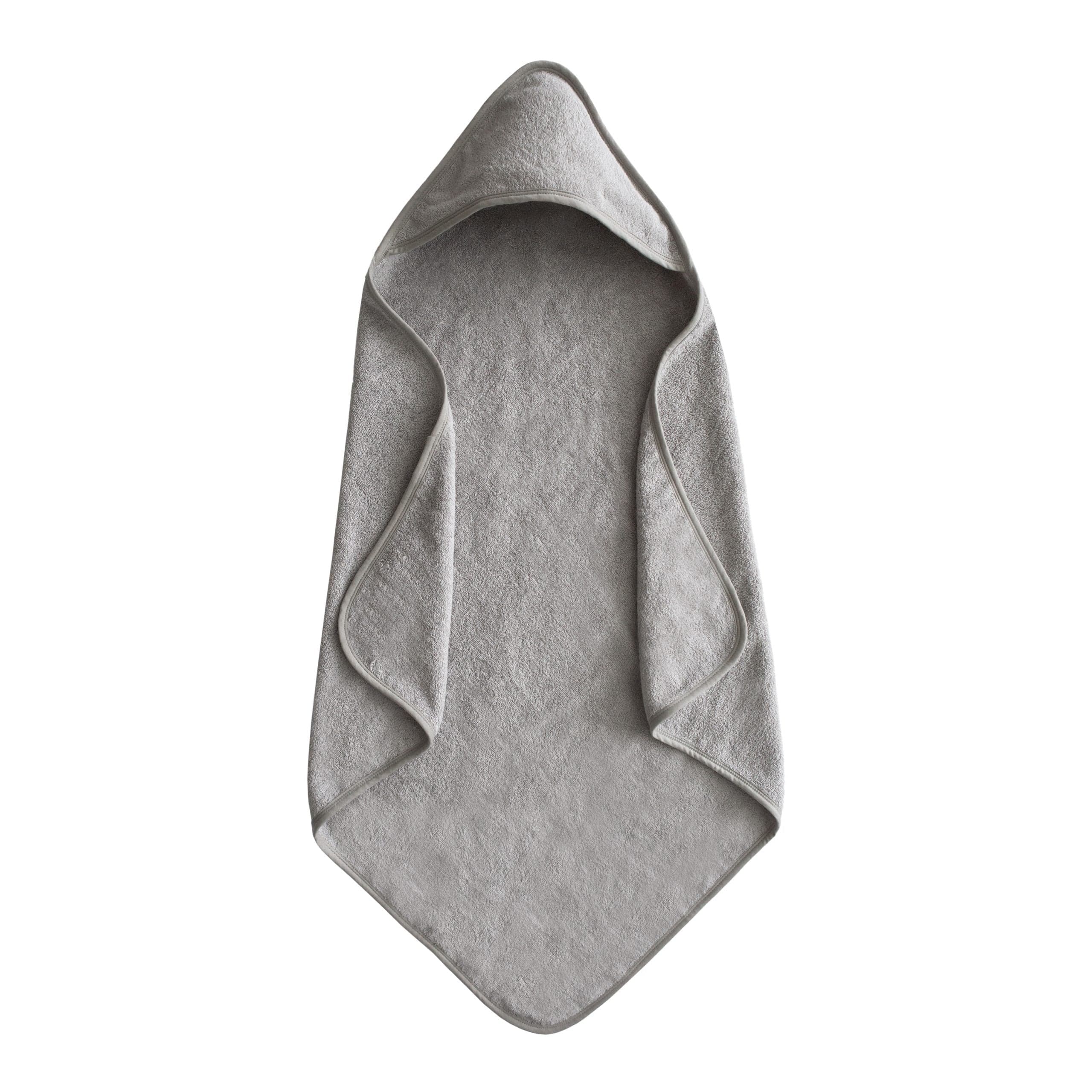Organic Cotton Baby Hooded Towel (Gray) Mushie Lil Tulips