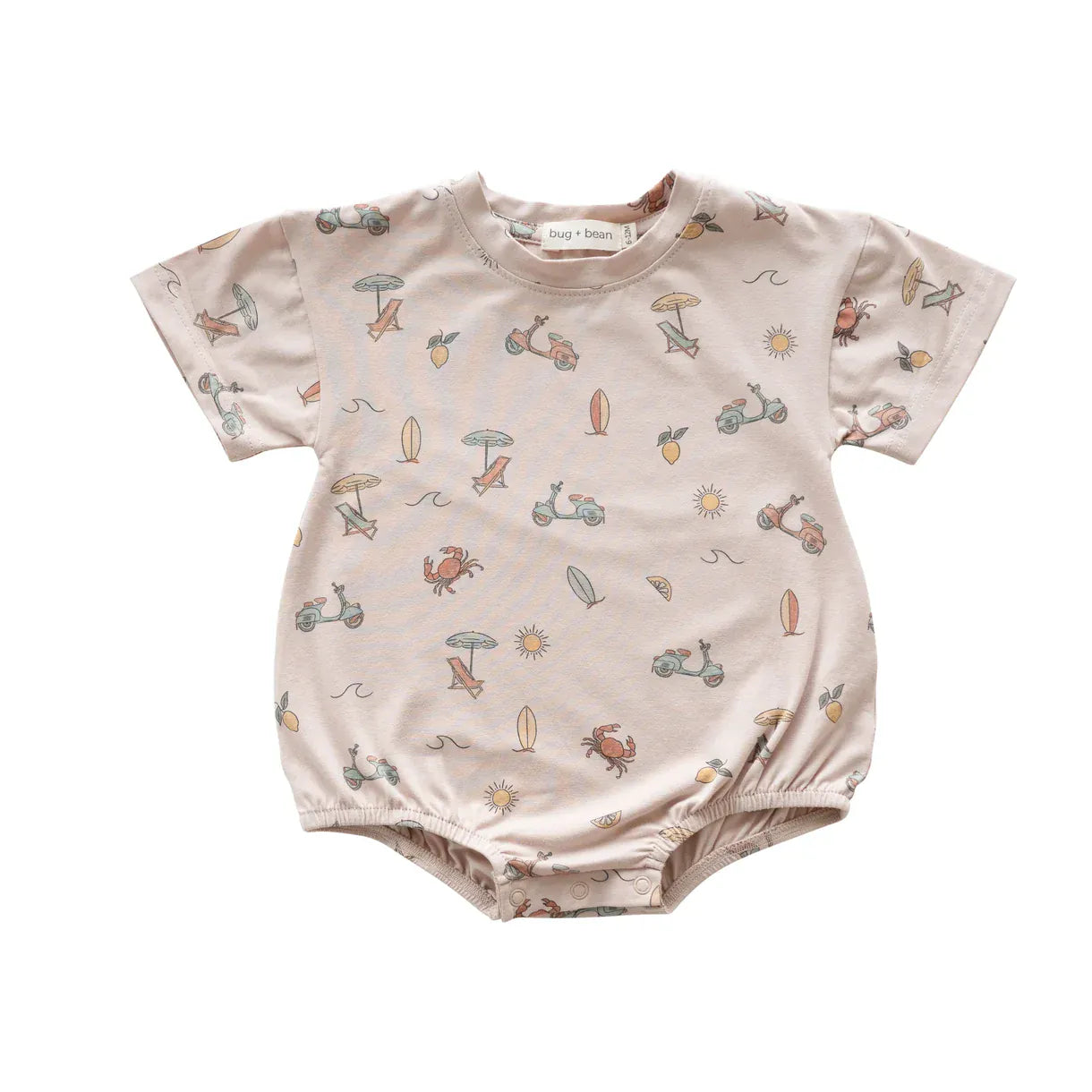 Organic Cotton Bubble Romper – Summer Vibes Bug + Bean Lil Tulips