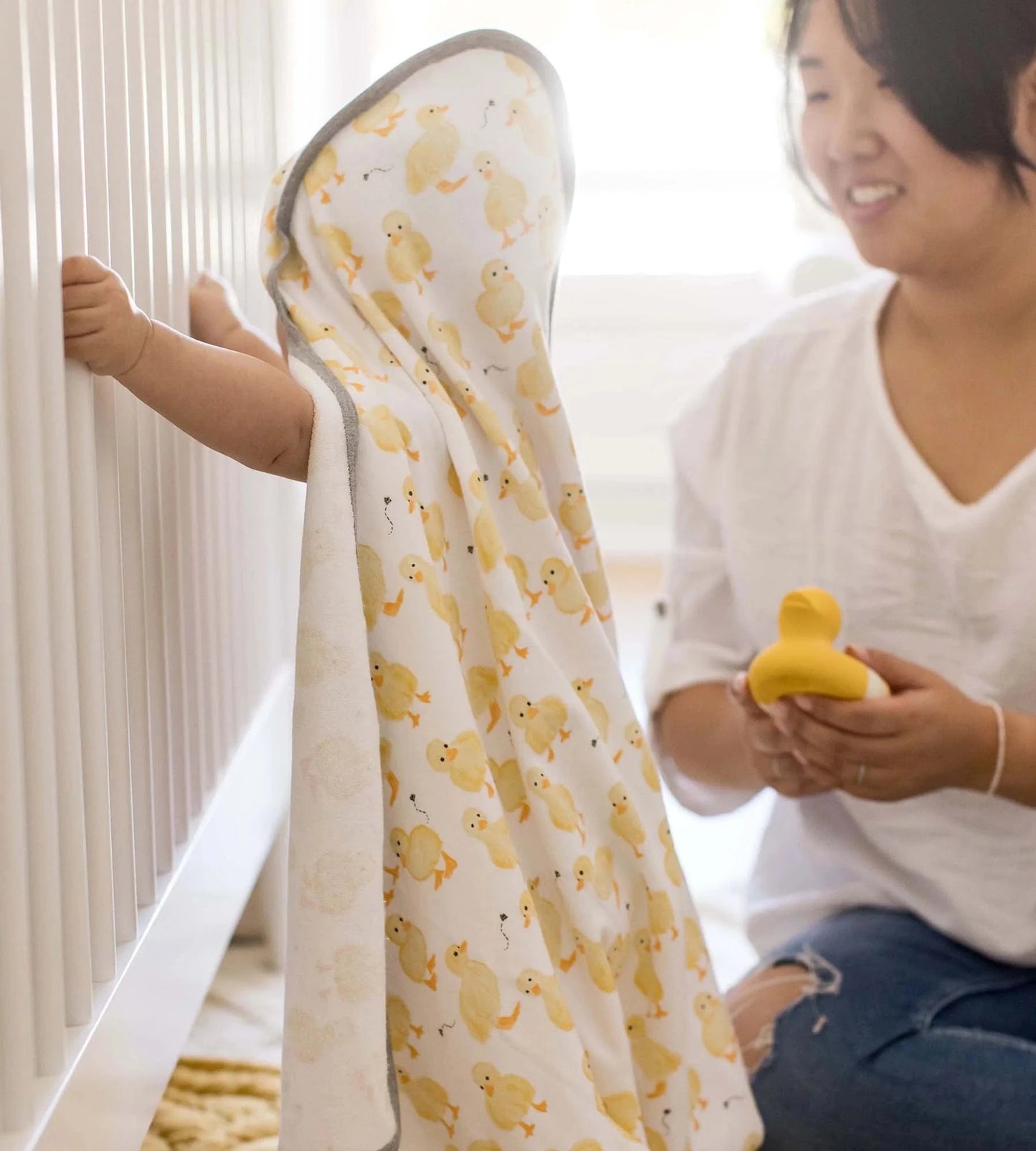 Organic Cotton Hooded Towels - 2 Pack - Little Ducks Burt's Bees Baby Lil Tulips