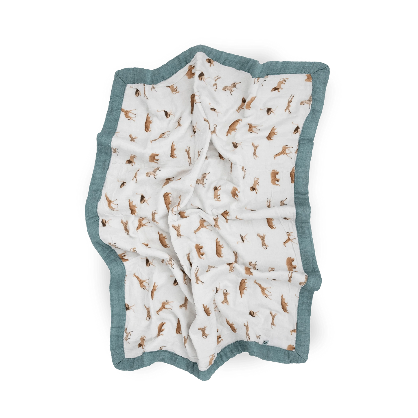 Organic Cotton Muslin Baby Quilt - Animal Crackers Little Unicorn Lil Tulips