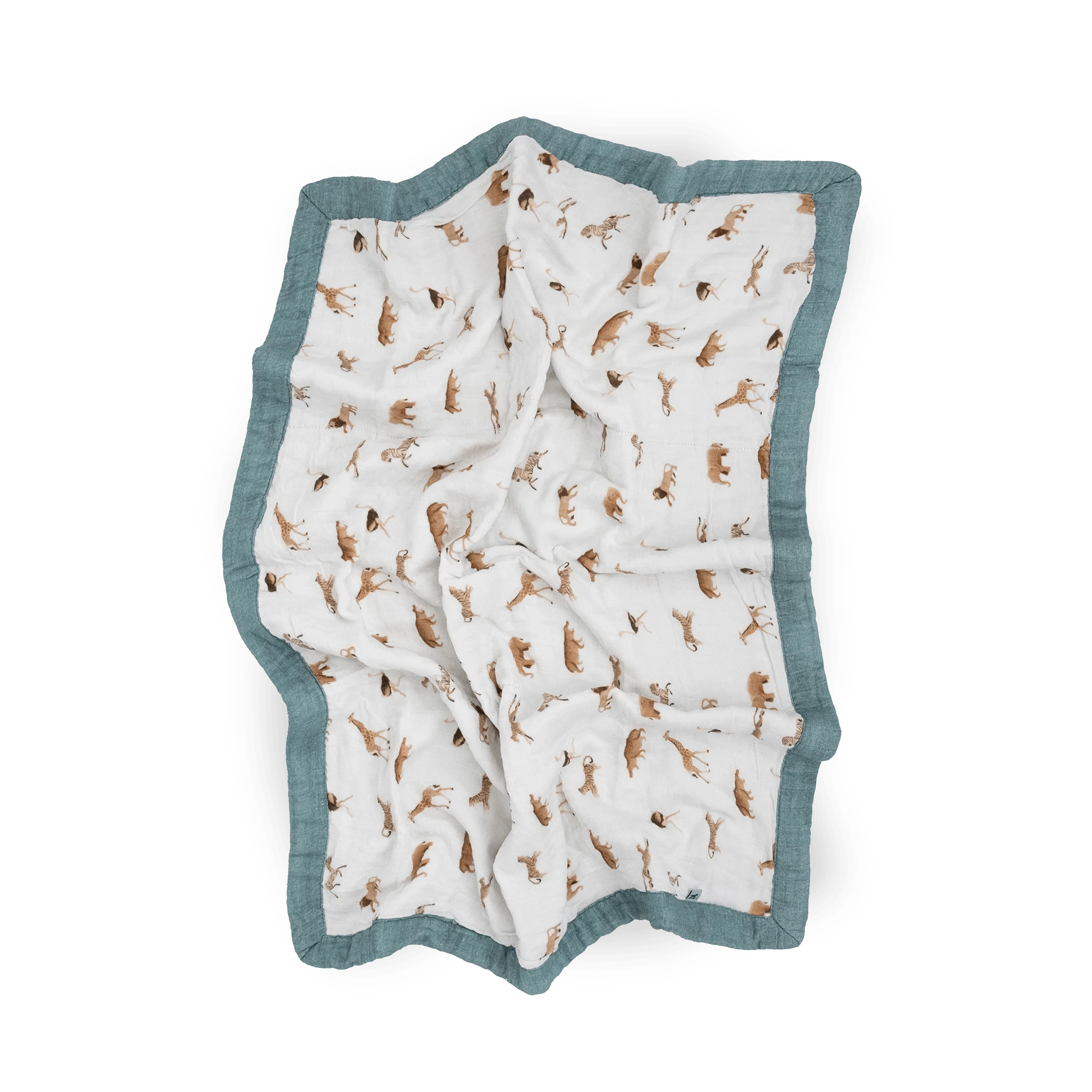 Organic Cotton Muslin Baby Quilt - Animal Crackers Little Unicorn Lil Tulips