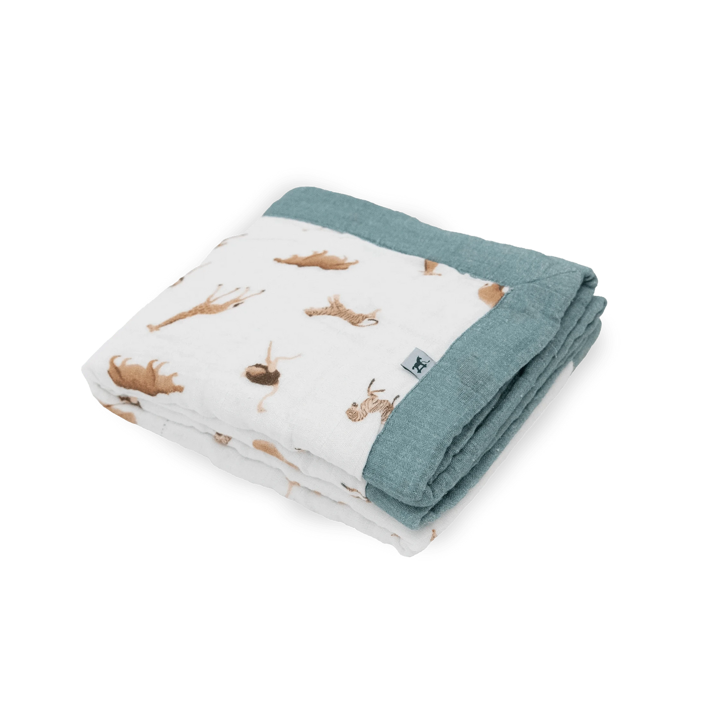 Organic Cotton Muslin Baby Quilt - Animal Crackers Little Unicorn Lil Tulips