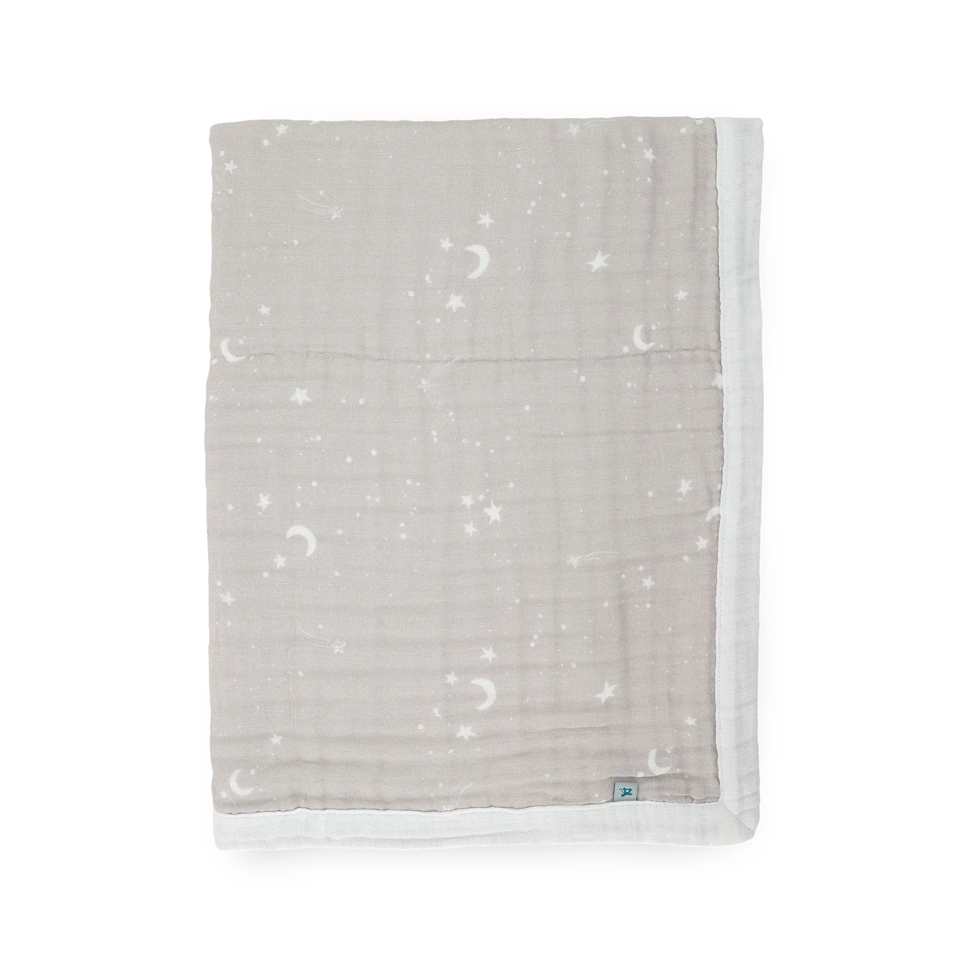 Organic Cotton Muslin Baby Quilt - Moon Dust Little Unicorn Lil Tulips