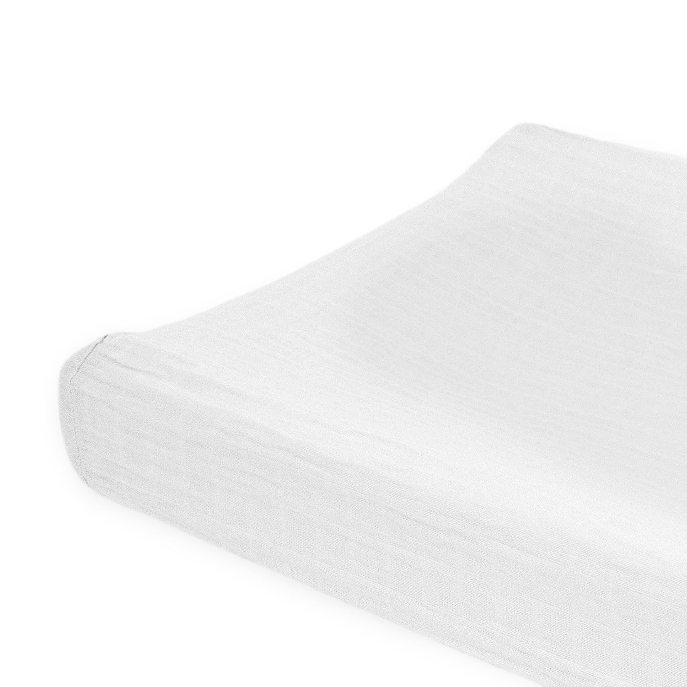 Organic Cotton Muslin Changing Pad Cover - White Little Unicorn Lil Tulips