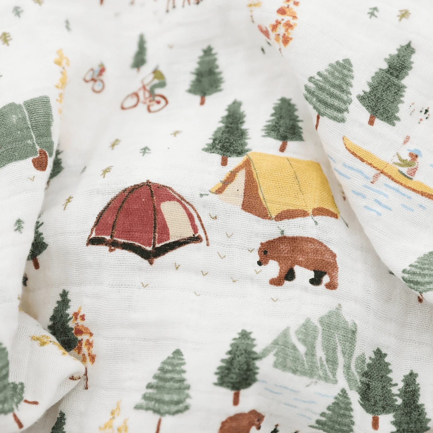 Organic Cotton Muslin Swaddle Blanket - Alpine Adventure Little Unicorn Lil Tulips