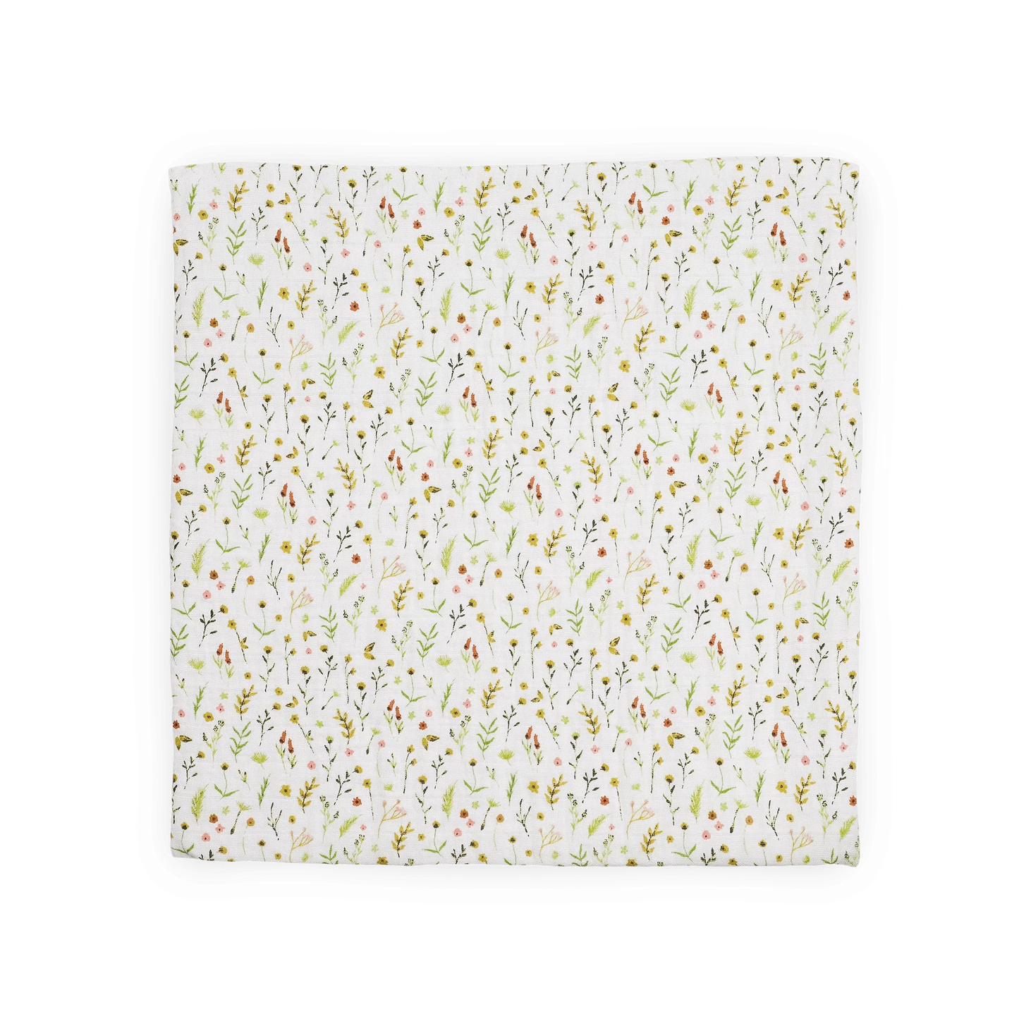 Organic Cotton Muslin Swaddle Blanket - Floral Field Little Unicorn Lil Tulips