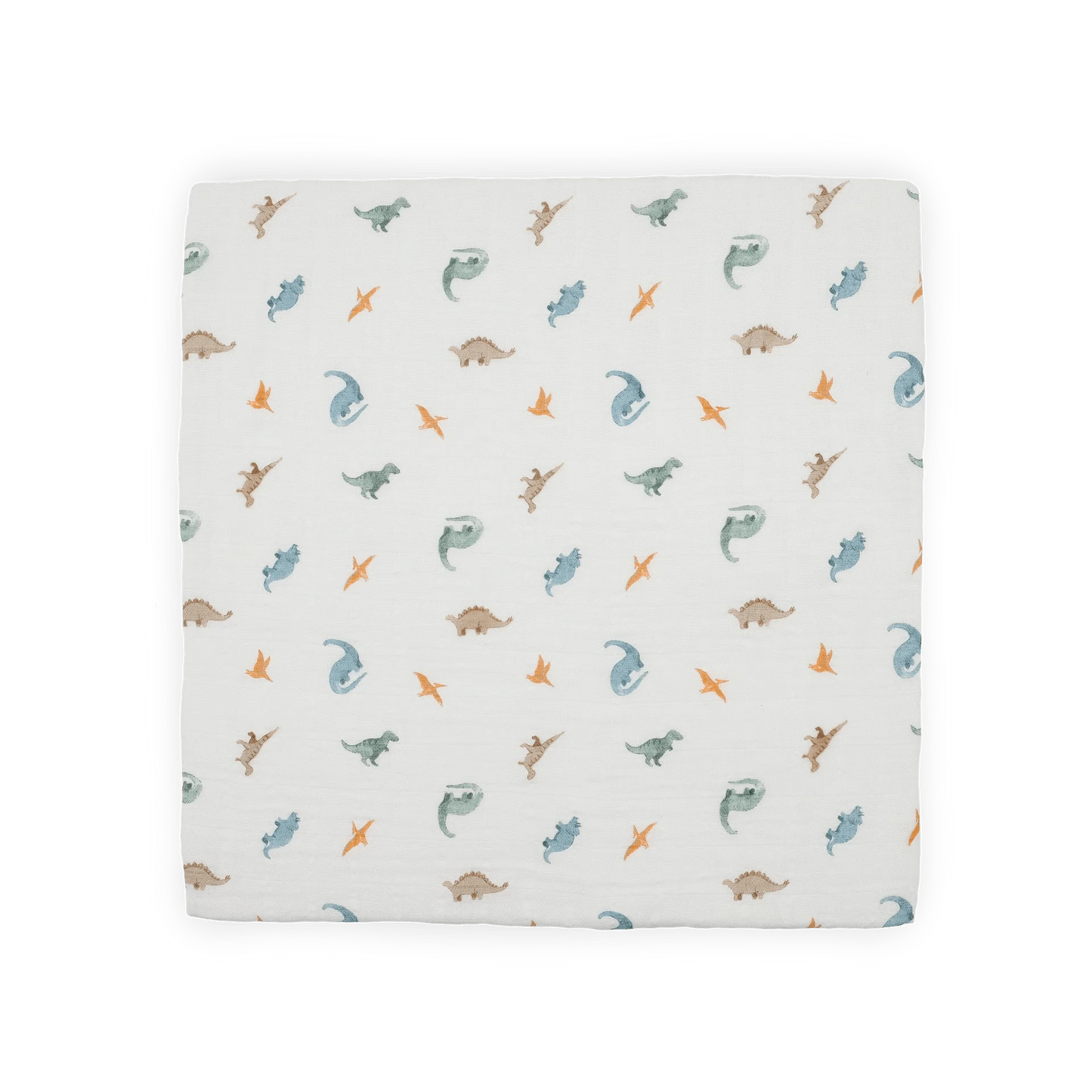 Organic Cotton Muslin Swaddle Blanket - Little Dino Little Unicorn Lil Tulips