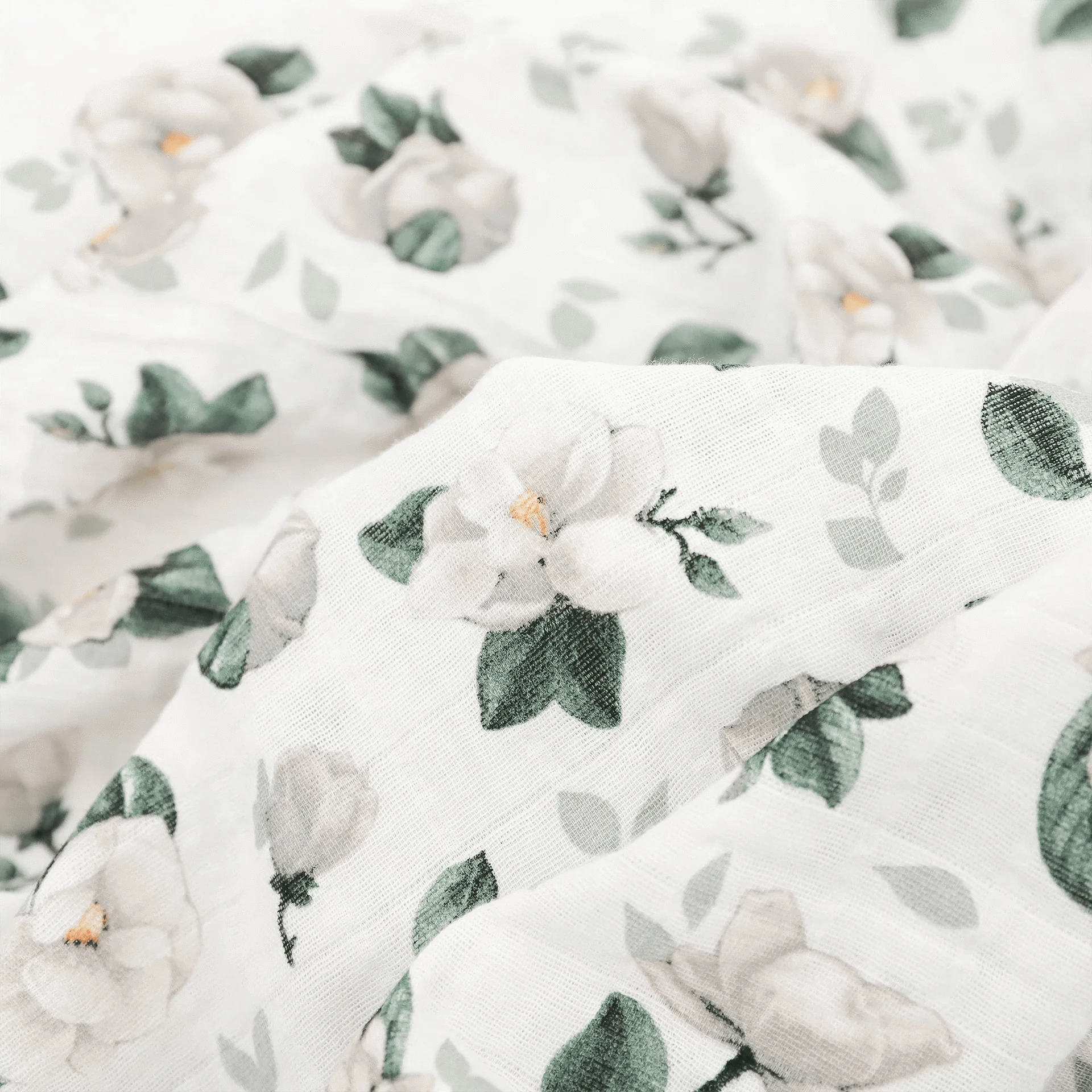Organic Cotton Muslin Swaddle Blanket - Magnolia Little Unicorn Lil Tulips