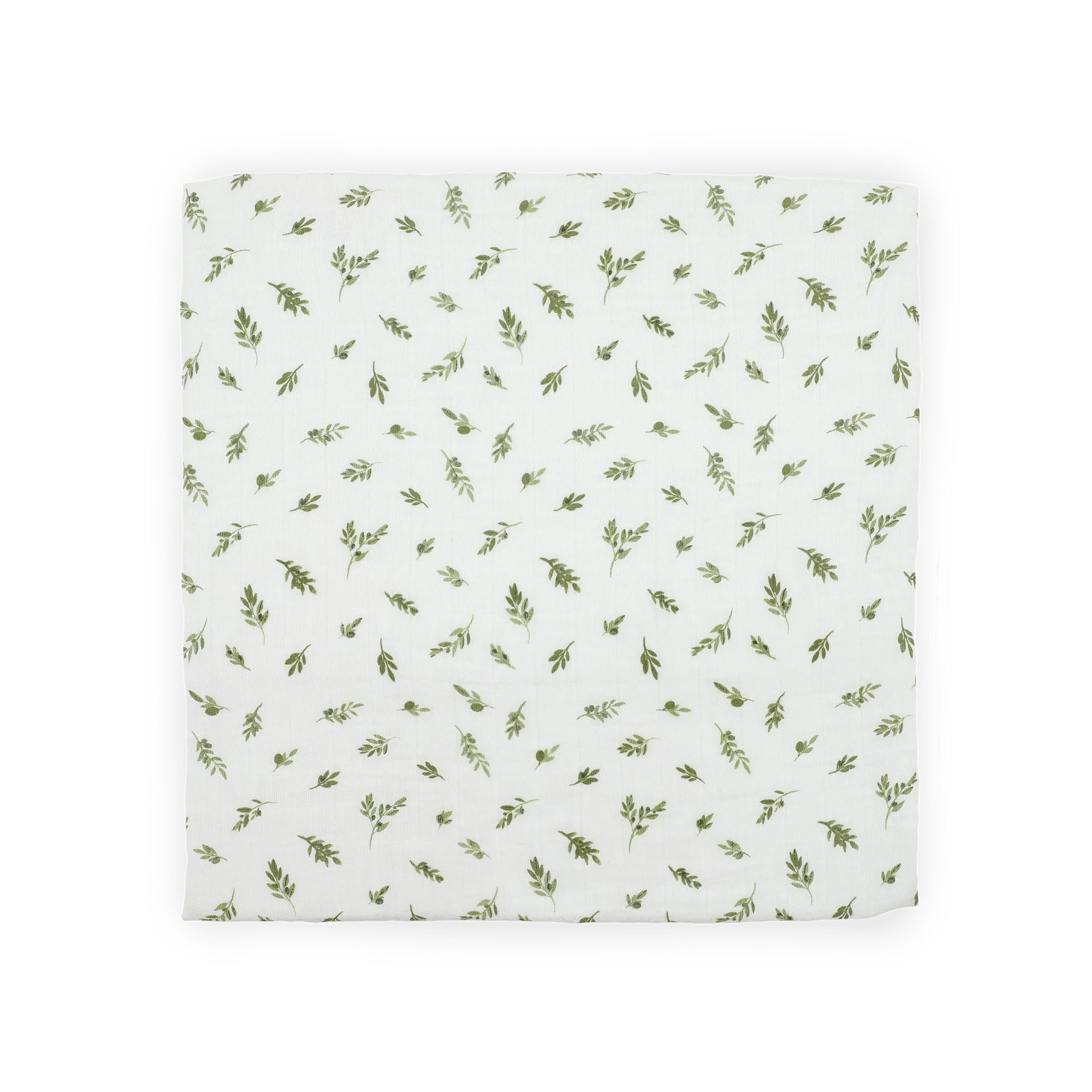 Organic Cotton Muslin Swaddle Blanket - Olive Branch Little Unicorn Lil Tulips