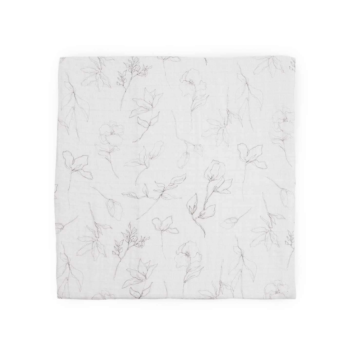 Organic Cotton Muslin Swaddle Blanket - Pencil Floral Little Unicorn Lil Tulips