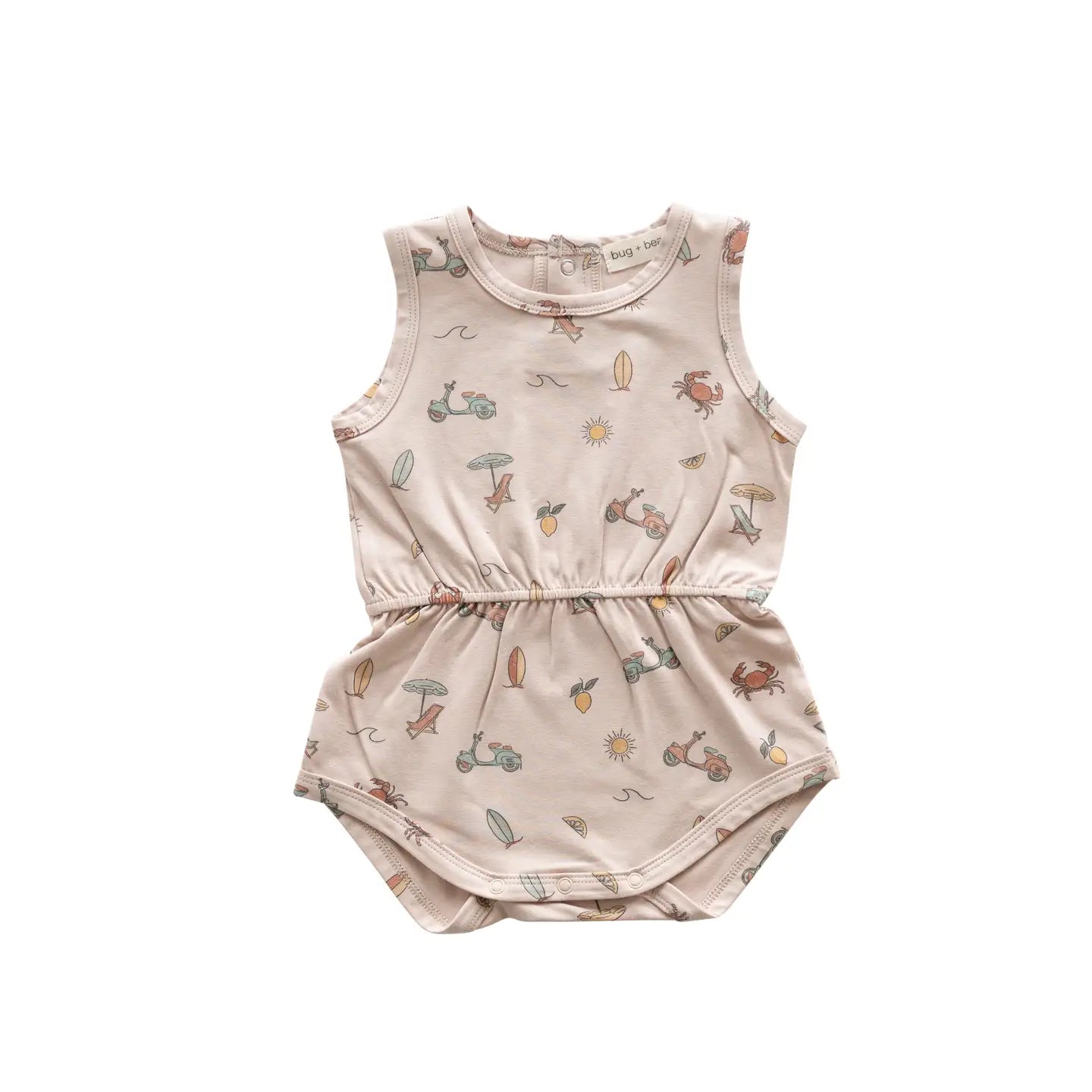 Organic Cotton Playsuit – Summer Vibes Bug + Bean Lil Tulips