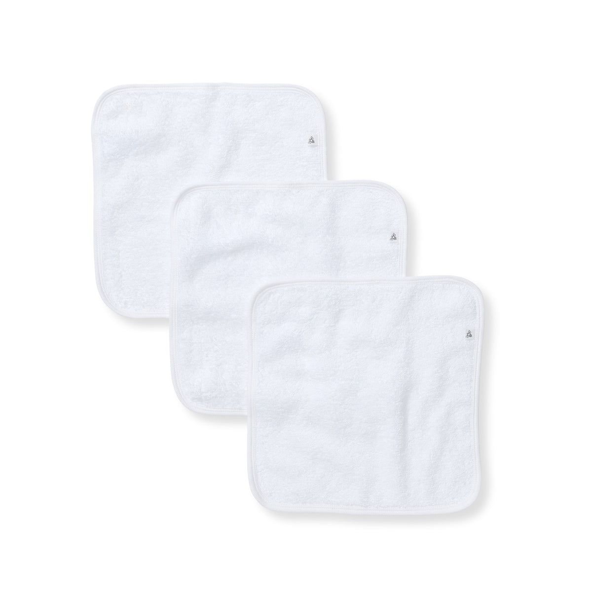 Organic Cotton Woven Terry Solid Washcloths 3 Pack - Cloud Burt's Bees Baby Lil Tulips