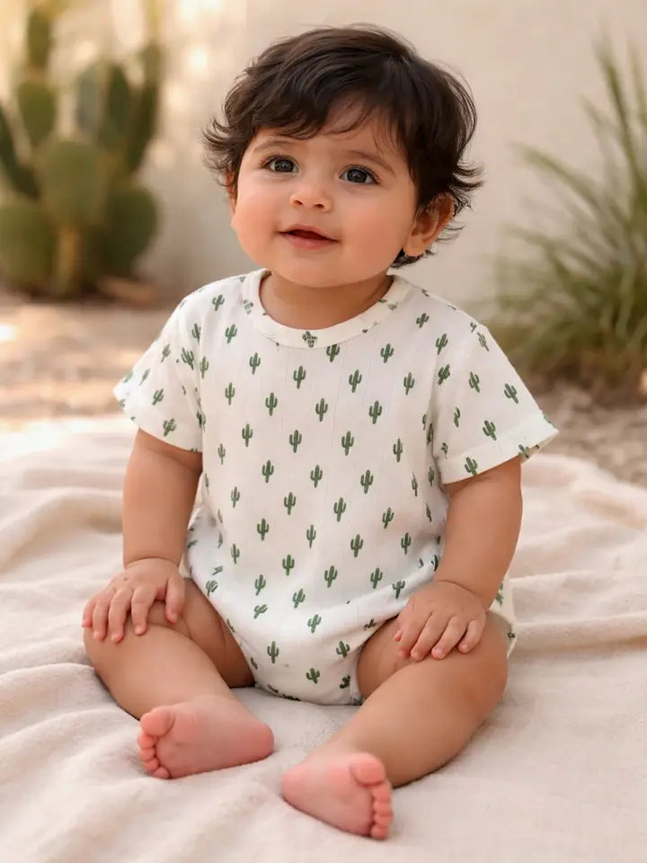 Organic Pointelle T-Shirt Bubble - Cactus SIIX Collection Lil Tulips