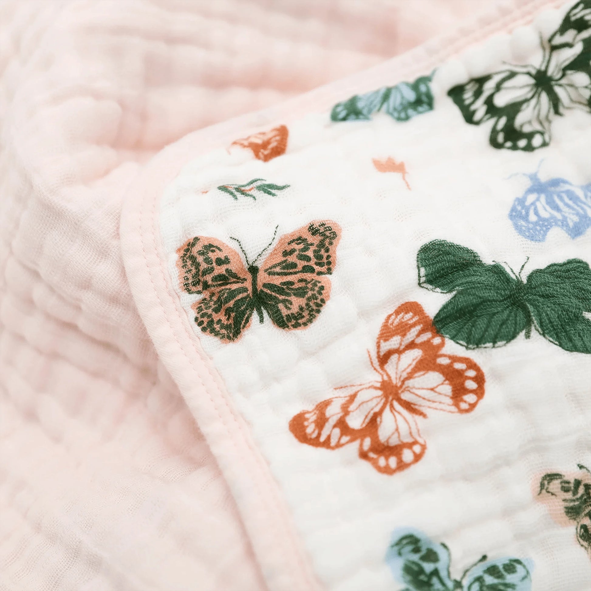 Original Cotton Muslin Quilt - Butterflies Little Unicorn Lil Tulips