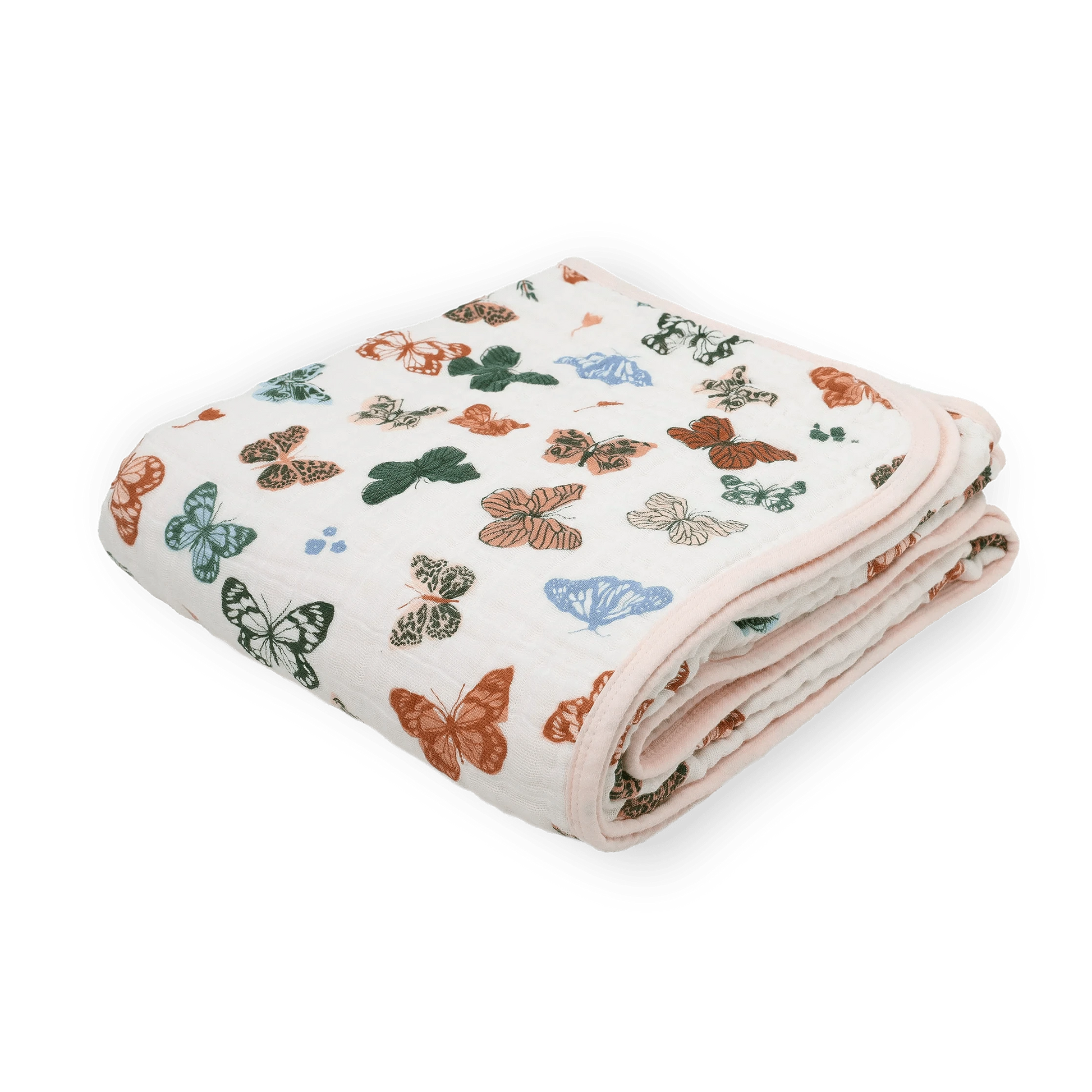 Original Cotton Muslin Quilt - Butterflies Little Unicorn Lil Tulips