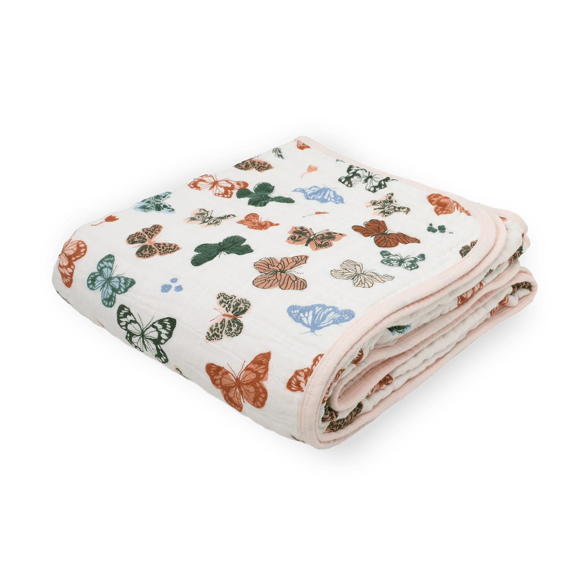 Original Cotton Muslin Quilt - Butterflies Little Unicorn Lil Tulips