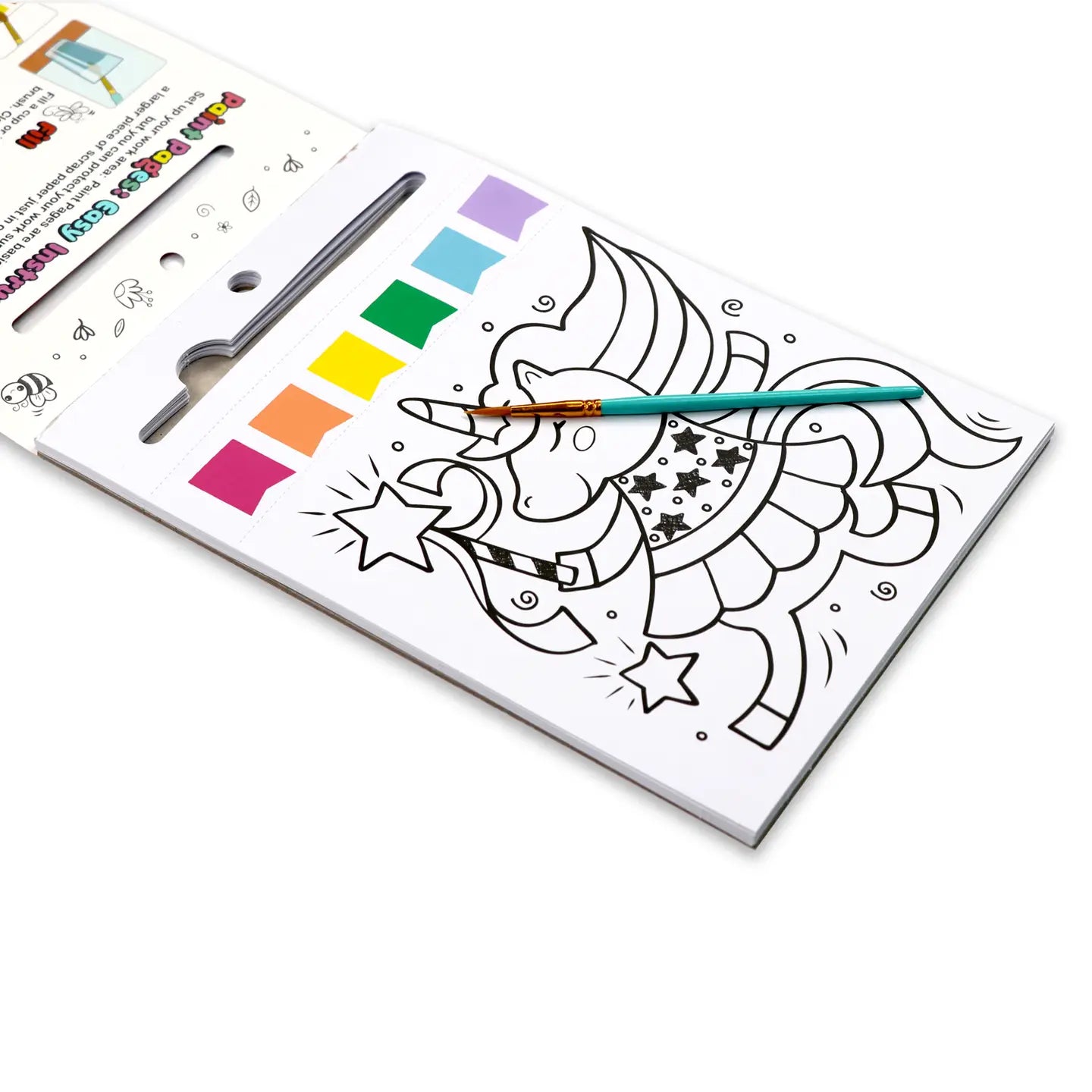 Paint Pages- Magical Creatures Bright Stripes Lil Tulips