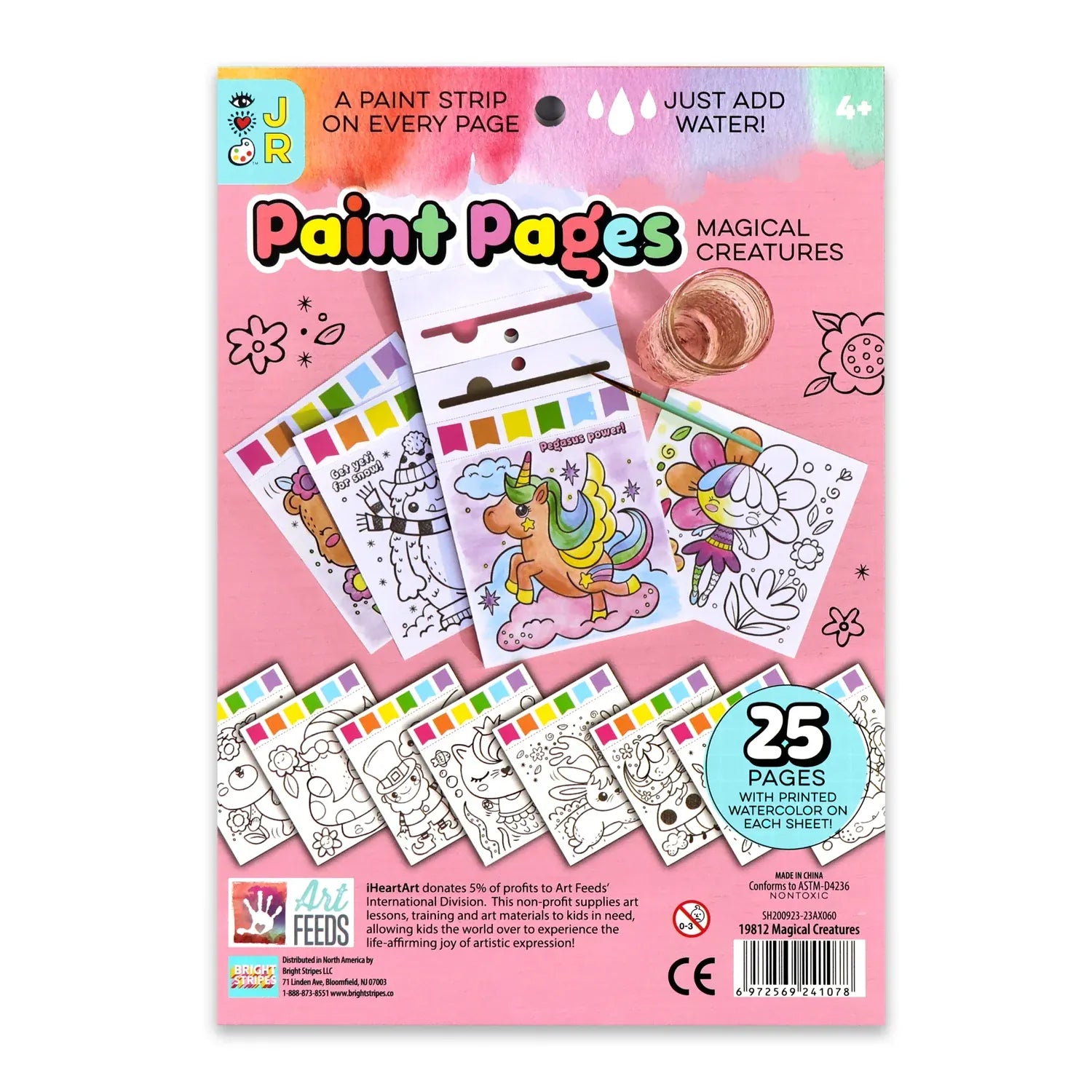 Paint Pages- Magical Creatures Bright Stripes Lil Tulips