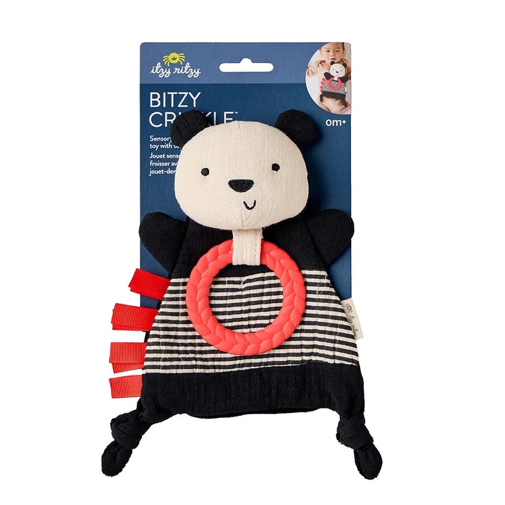 Panda Bitzy Crinkle™ Sensory Toy with Teether Itzy Ritzy Lil Tulips