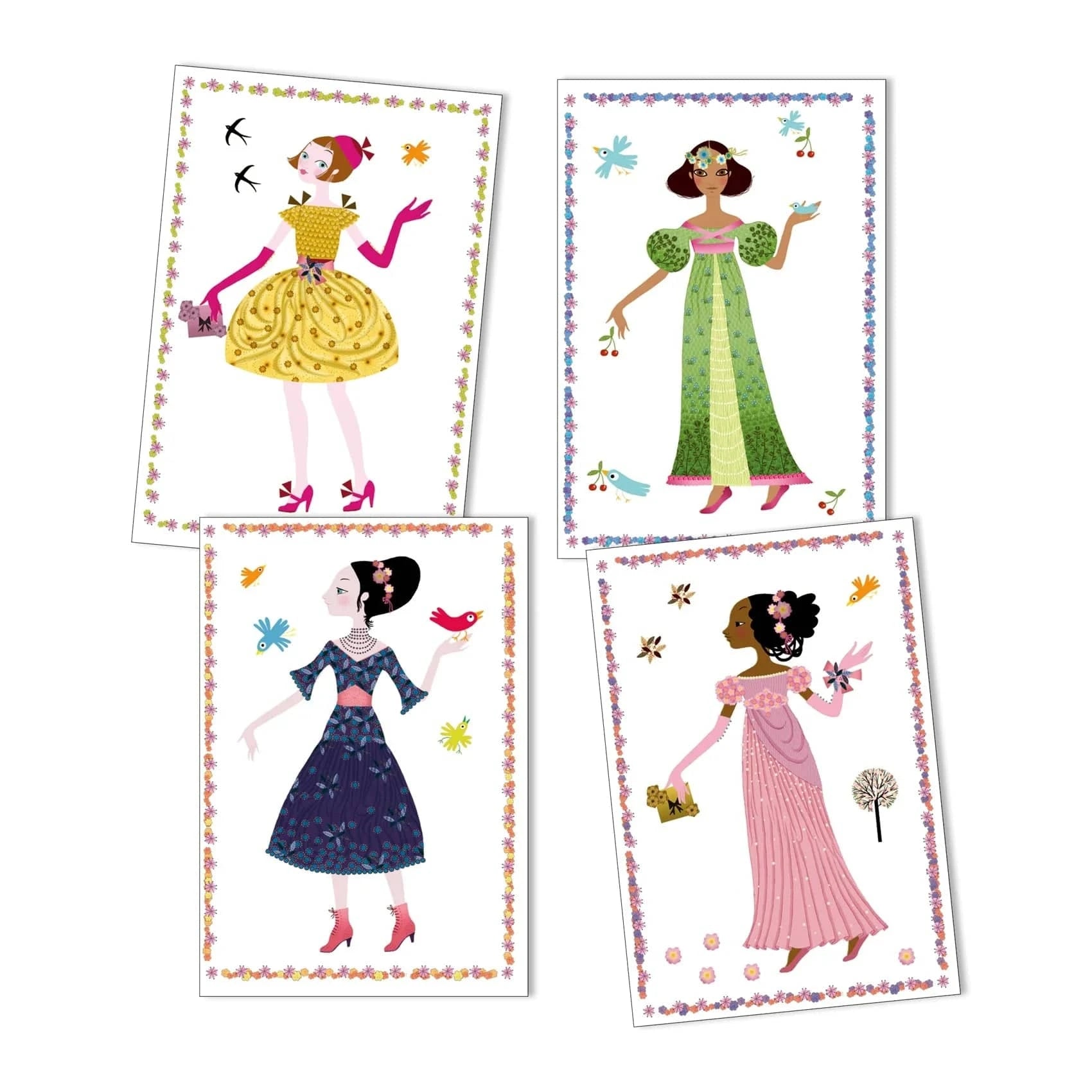 Paper Dolls Dresses Through the Seasons Djeco Lil Tulips