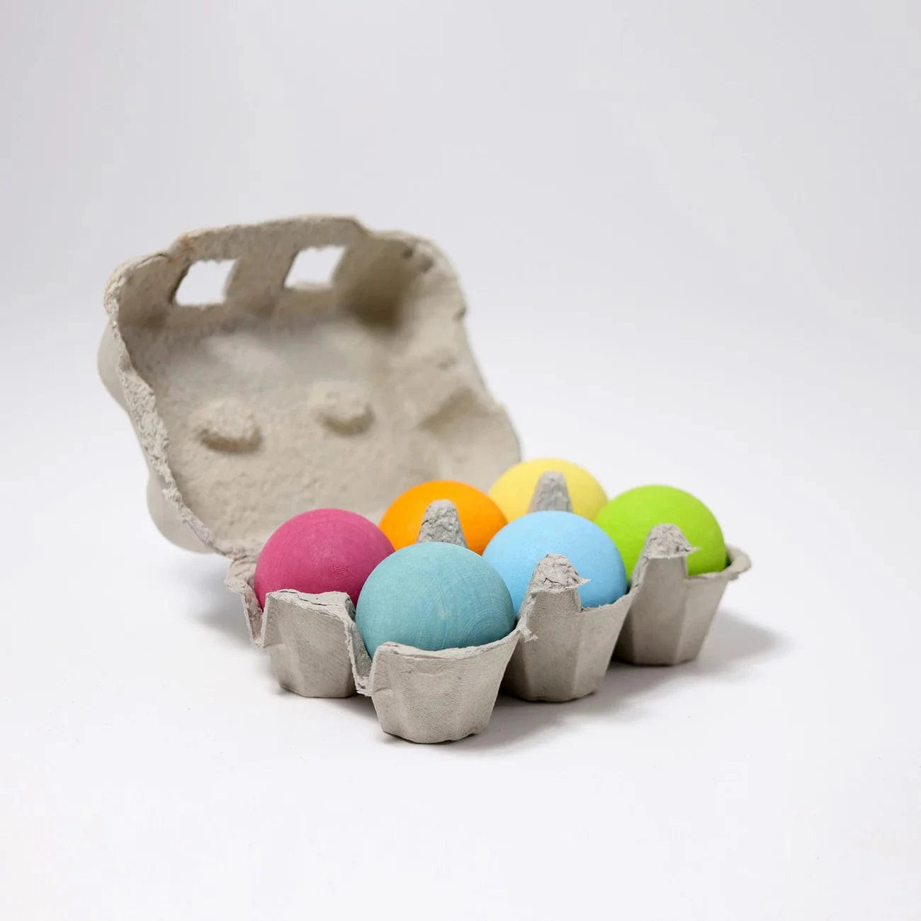 Pastel 6 Wooden Balls Grimm's Lil Tulips