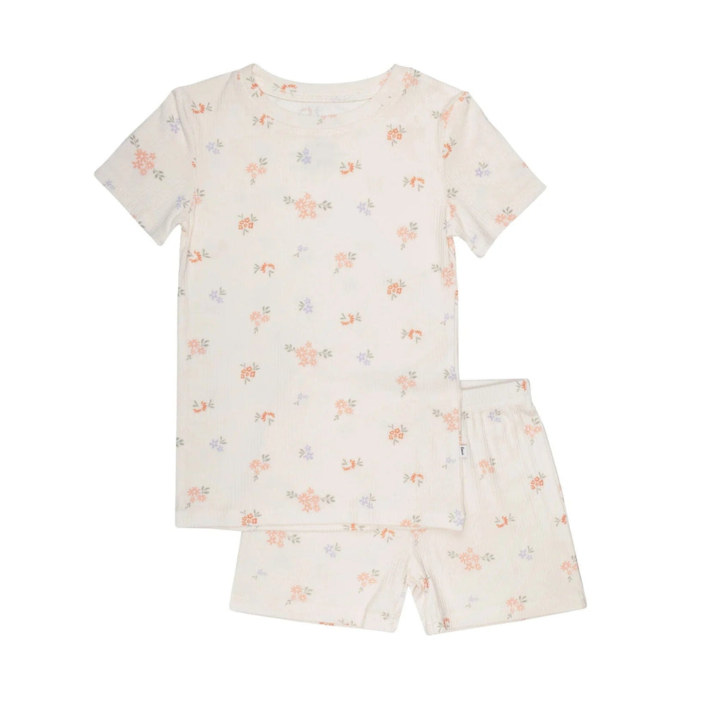 Pastel Floral Small Ribbed Shorts Two-Piece Set Brave Little Ones Lil Tulips