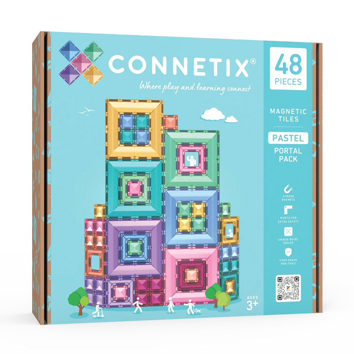 Pastel Portal Pack 48 pieces Connetix Lil Tulips