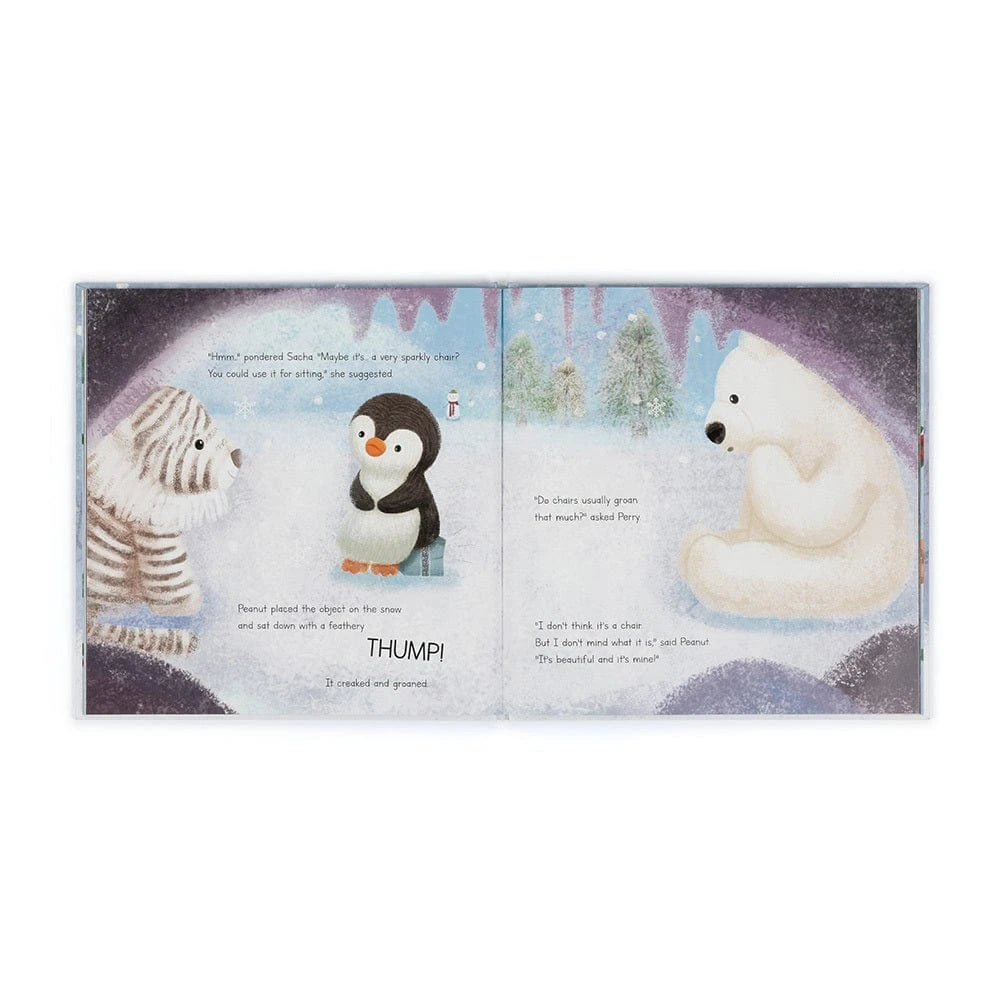Peanut Penguin’s Perfect Present Book Jellycat Lil Tulips