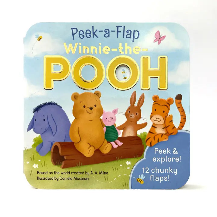 Peek-A-Flap Winnie-The-Pooh Board Book Cottage Door Press Lil Tulips