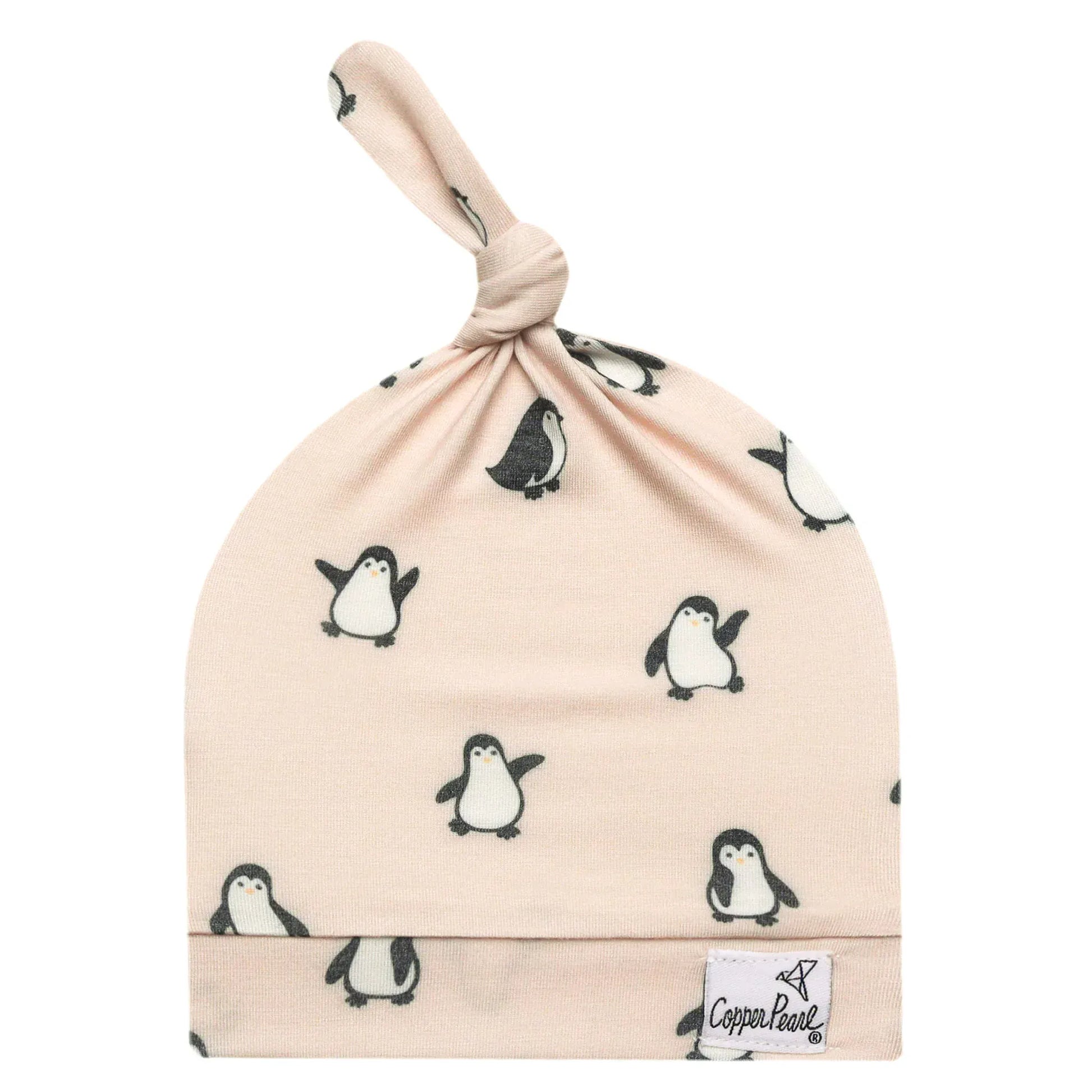 Penguins Top Knot Hat Copper Pearl Lil Tulips
