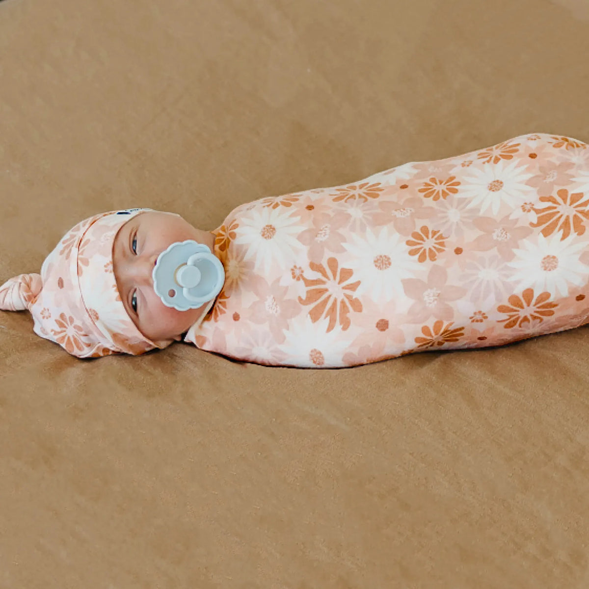 Penny Knit Swaddle Blanket Copper Pearl Lil Tulips