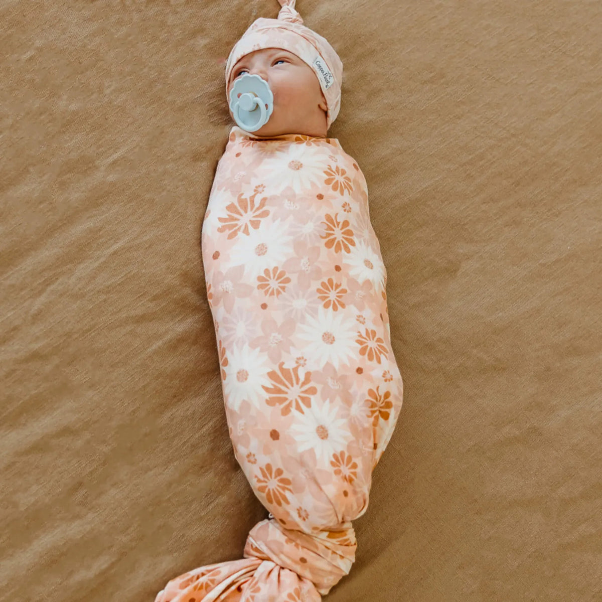 Penny Knit Swaddle Blanket Copper Pearl Lil Tulips