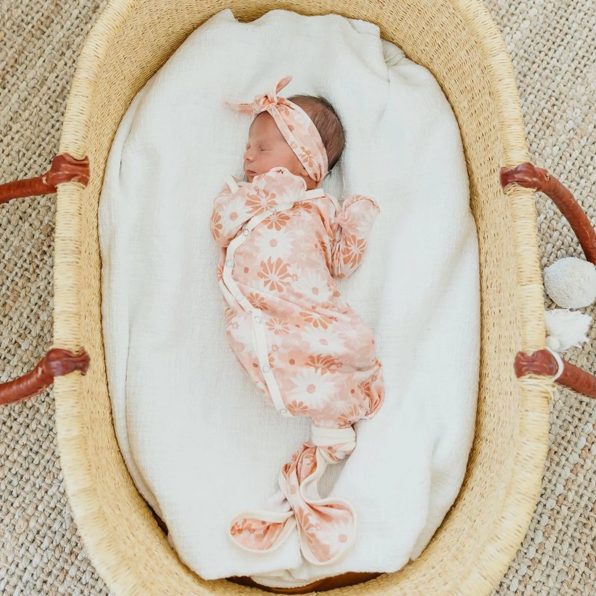 Penny Newborn Knotted Gown Copper Pearl Lil Tulips