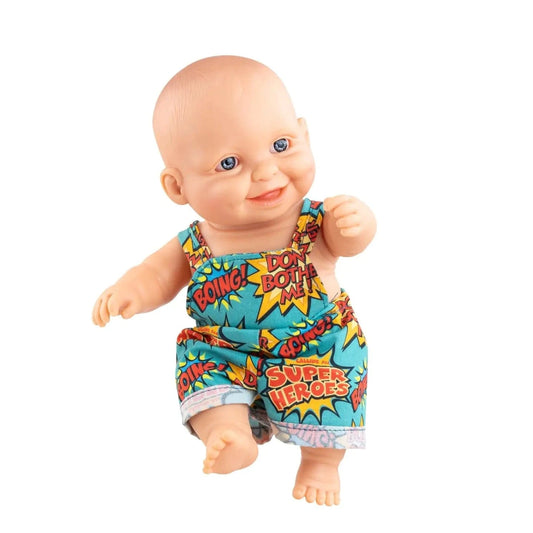 Peques Doll - Teo with Superhero Overalls - Paola Reina - in Box Paola Reina Lil Tulips
