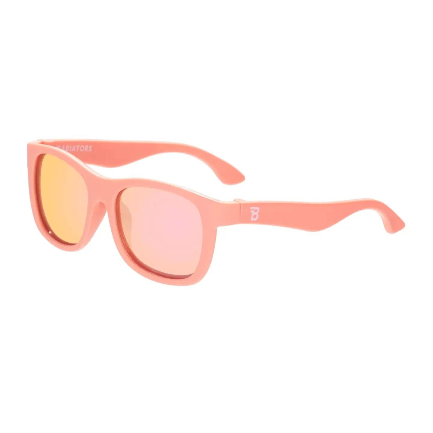 Perfect Papaya Polarized Navigator Sunglasses with Peach Mirror Lens Babiators Lil Tulips