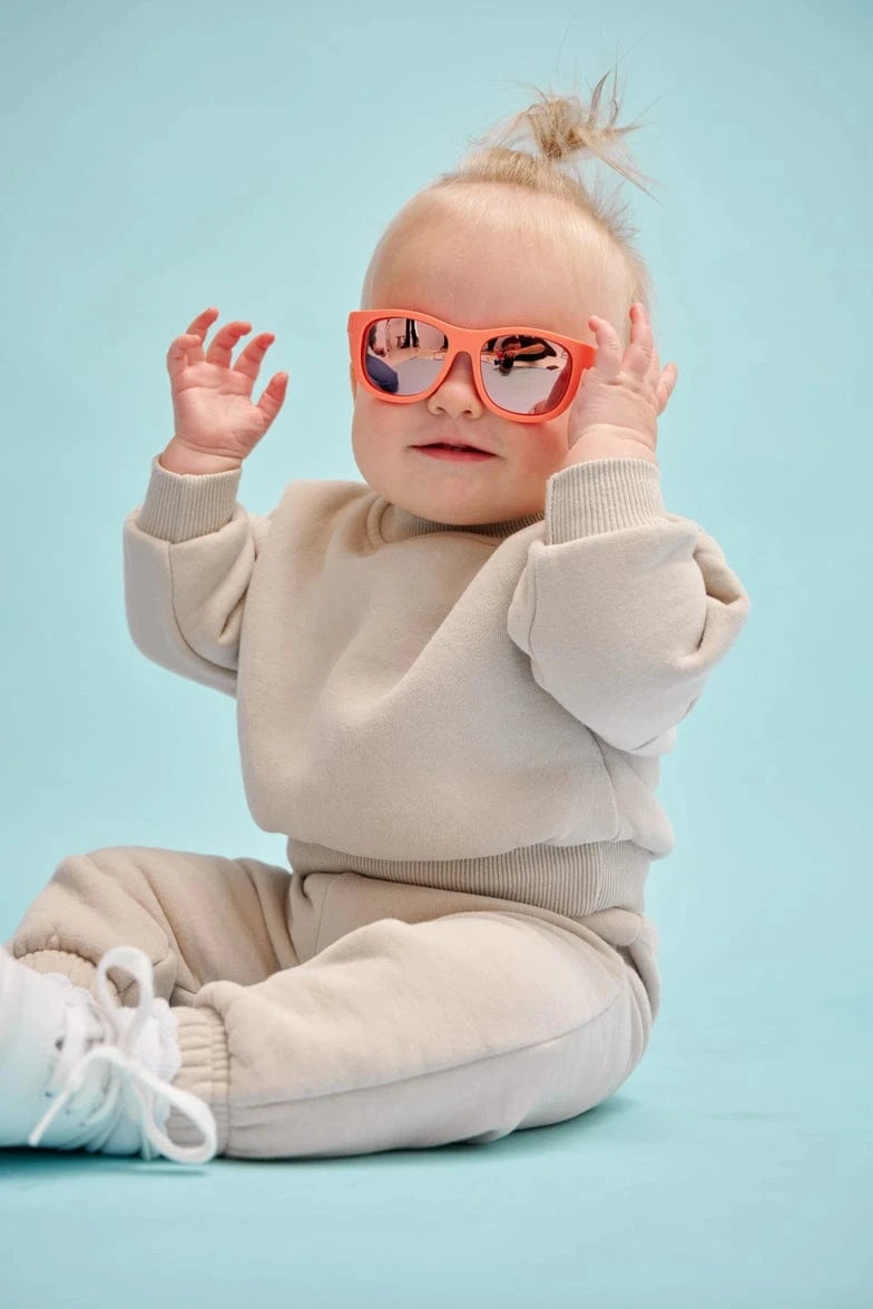 Perfect Papaya Polarized Navigator Sunglasses with Peach Mirror Lens Babiators Lil Tulips