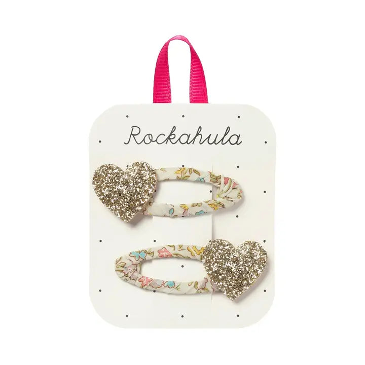 Petal Glitter Heart Clips Rockahula Kids Lil Tulips