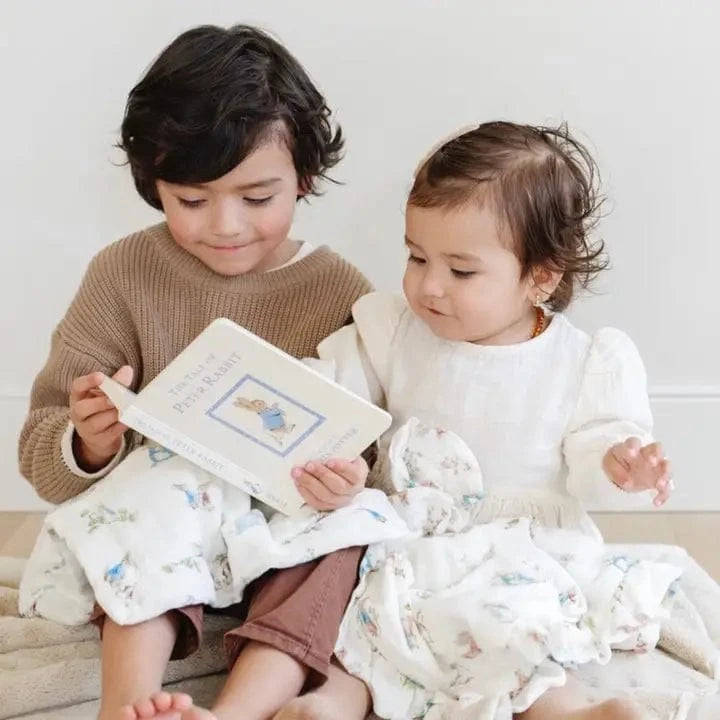 Peter Rabbit™ Bamboo Rayon Muslin/Lush Mini Blanket Saranoni Lil Tulips