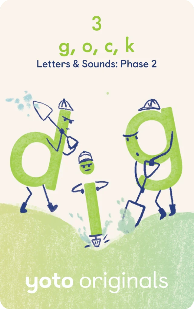 Phonics Letters and Sounds Phase 2- Audiobook Card Yoto Lil Tulips