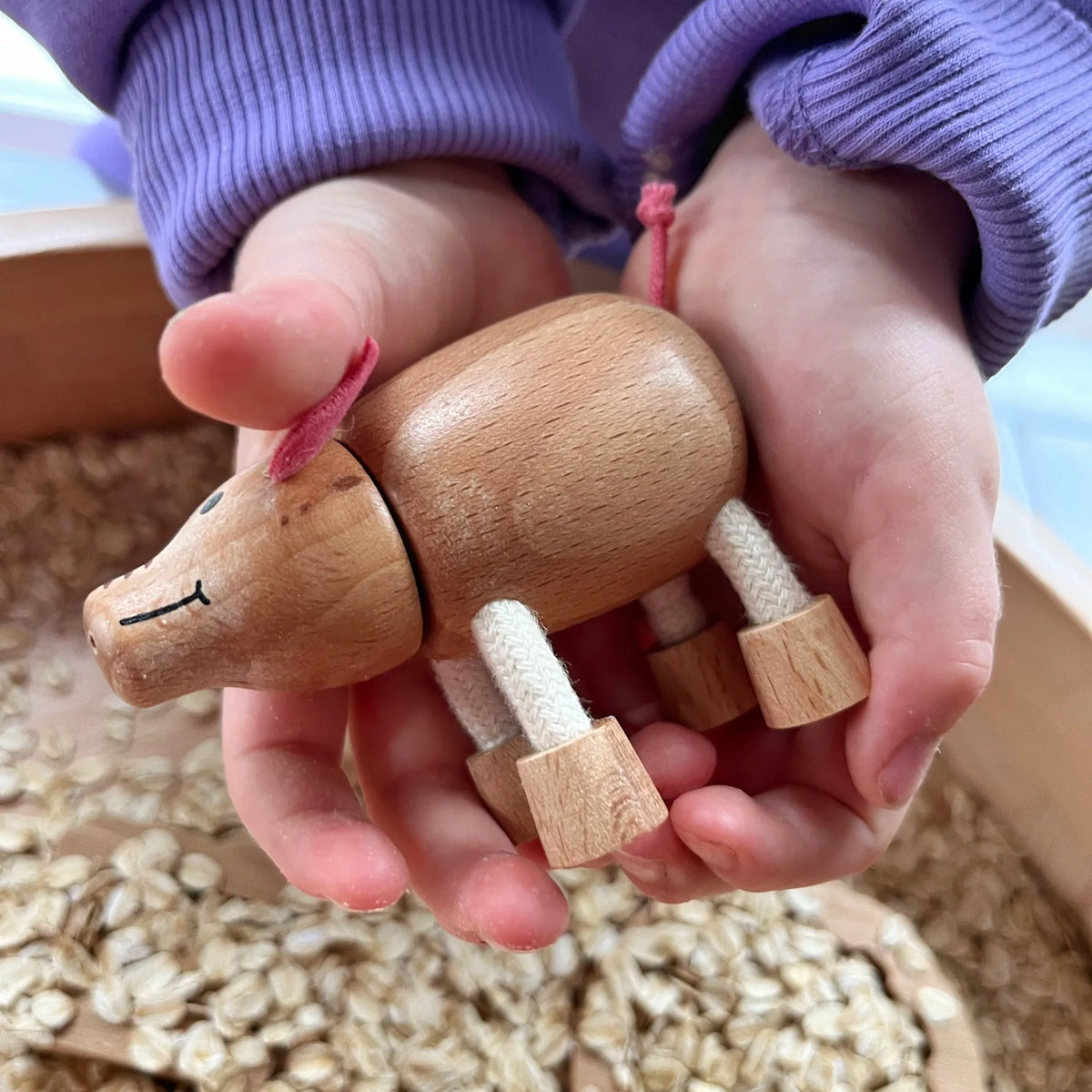 Pig Wooden Toy anamalz Lil Tulips