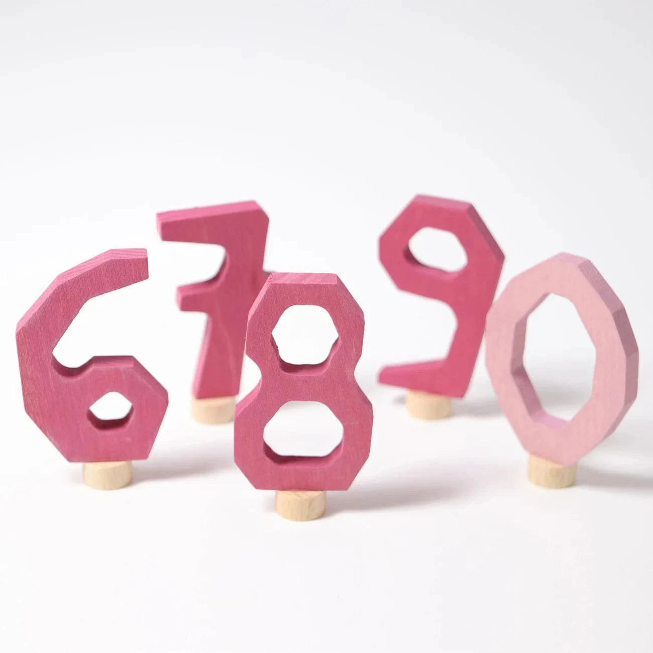 Pink Decorative Numbers 6-9 and 0 Grimm's Lil Tulips