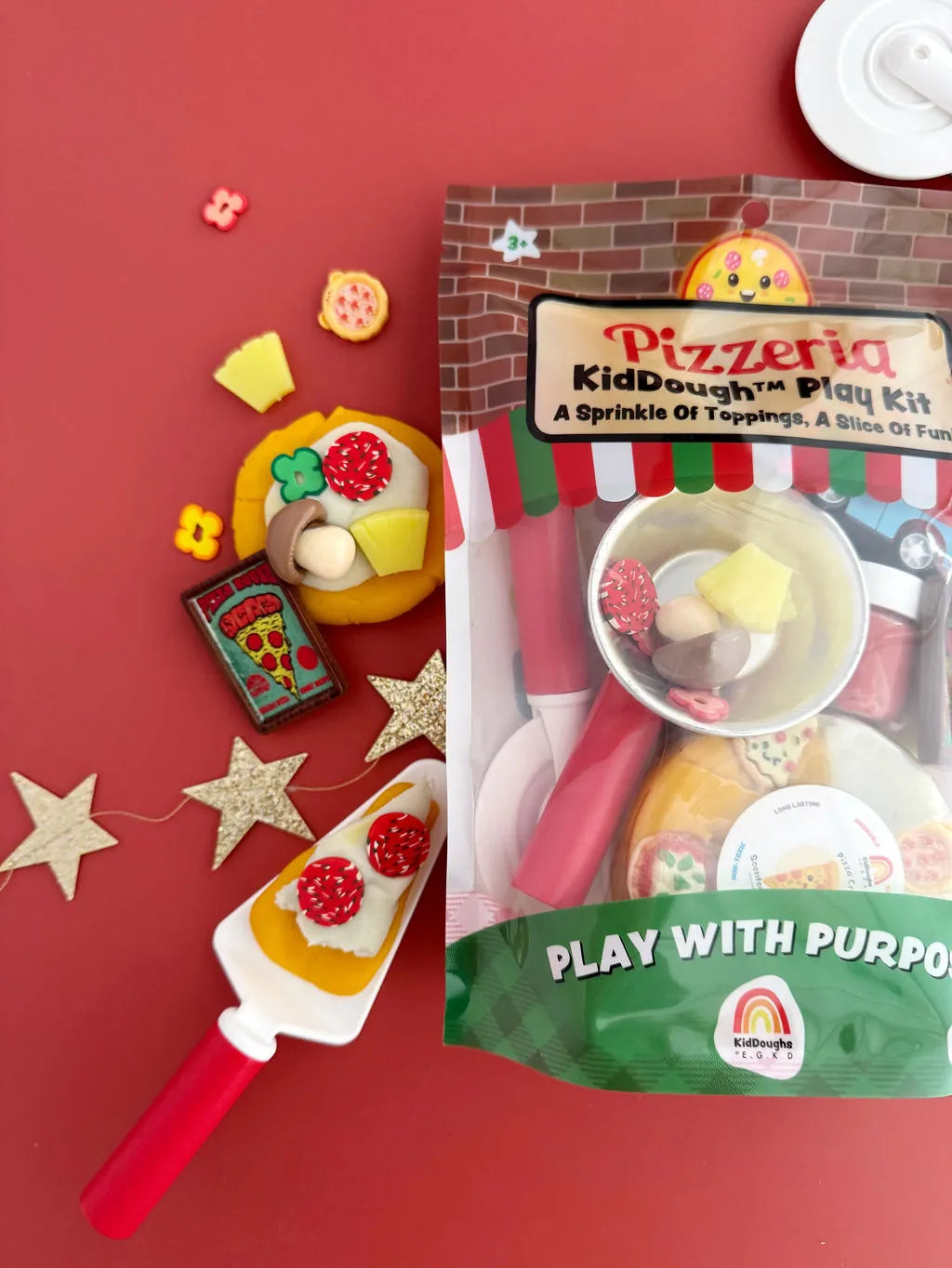Pizzeria Kiddough Play Kit Earth Grown KidDoughs Lil Tulips