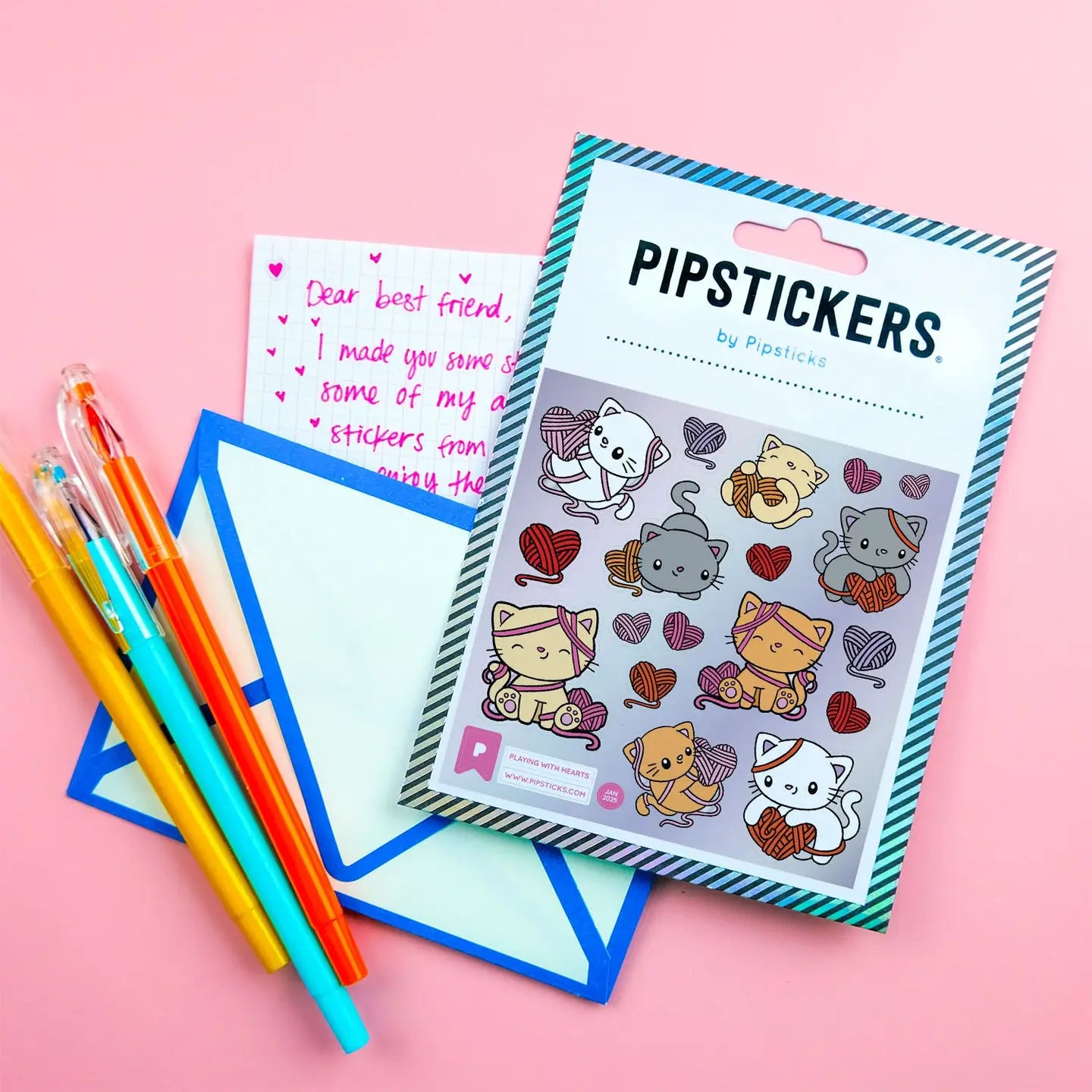 Playing with Hearts Stickers Pipsticks Lil Tulips