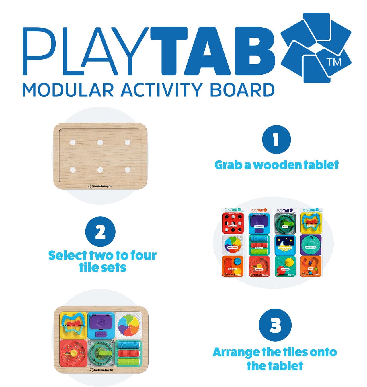 PlayTab - Board (Tiles Separately) Fat Brain Toys Lil Tulips