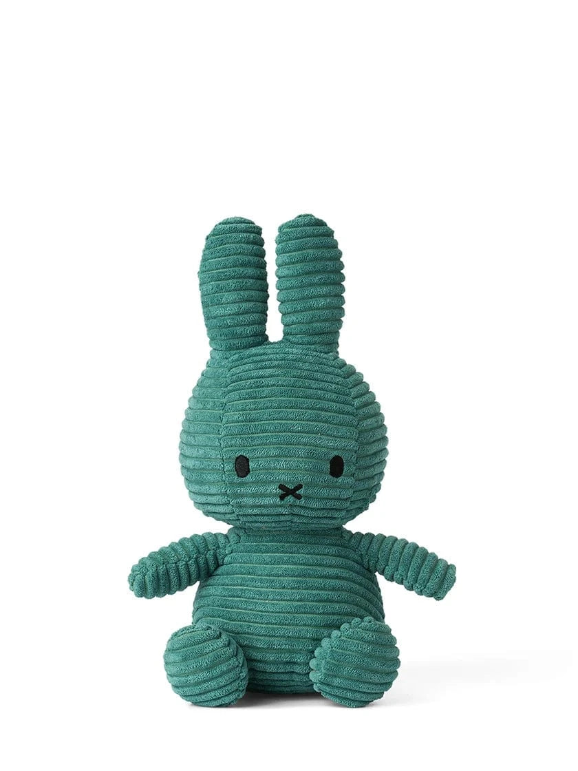 Plush Corduroy Miffy Sitting - Green - 9" Bon Ton Toys Lil Tulips