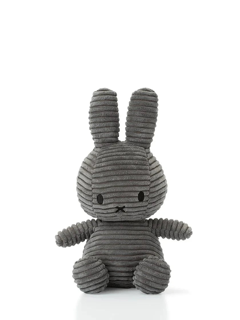 Plush Corduroy Miffy Sitting - Grey - 9" Bon Ton Toys Lil Tulips