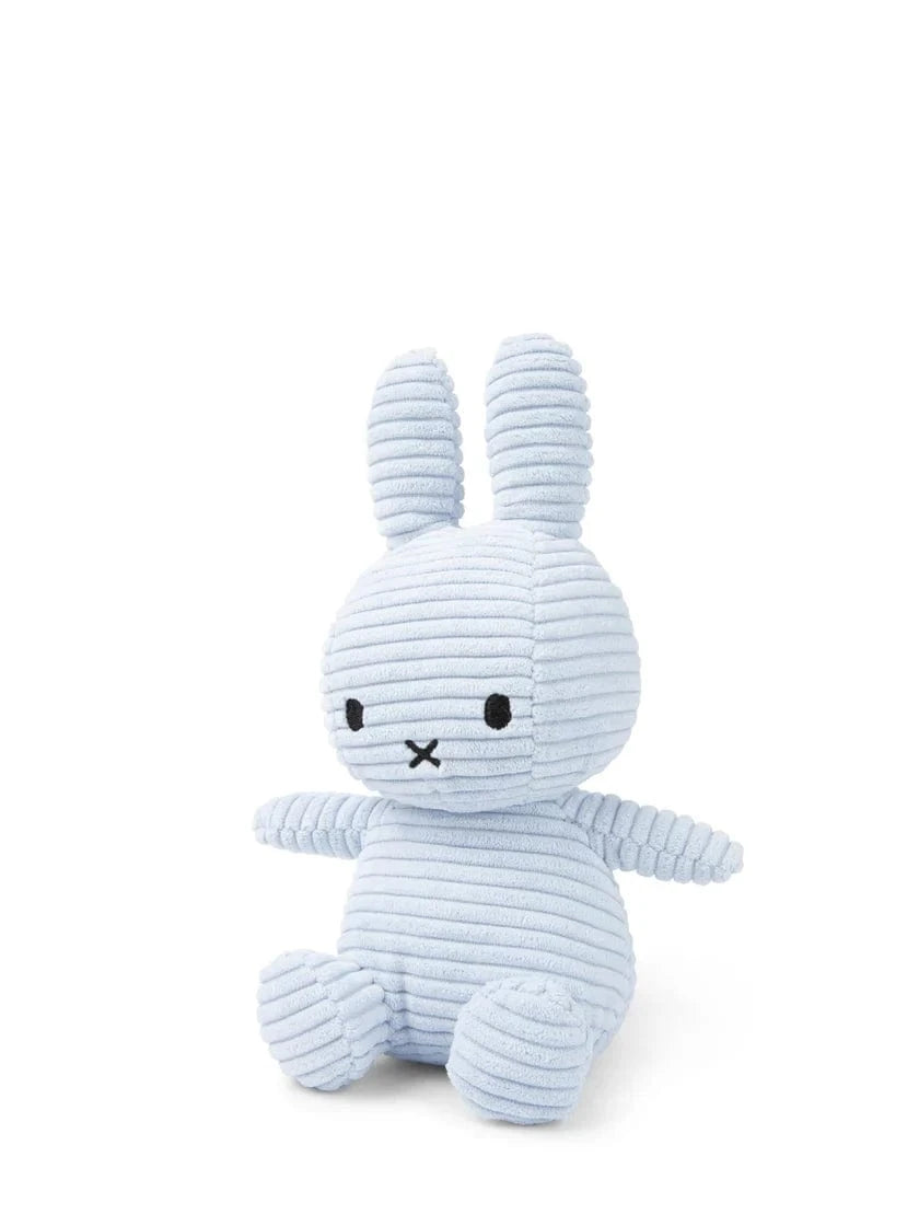 Plush Corduroy Miffy Sitting - Ice Blue - 9" Bon Ton Toys Lil Tulips