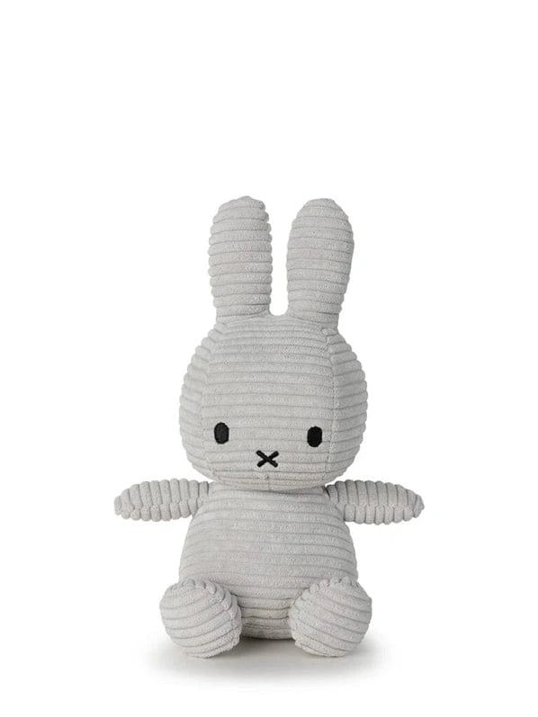 Plush Corduroy Miffy Sitting - Soft Grey - 9" Bon Ton Toys Lil Tulips